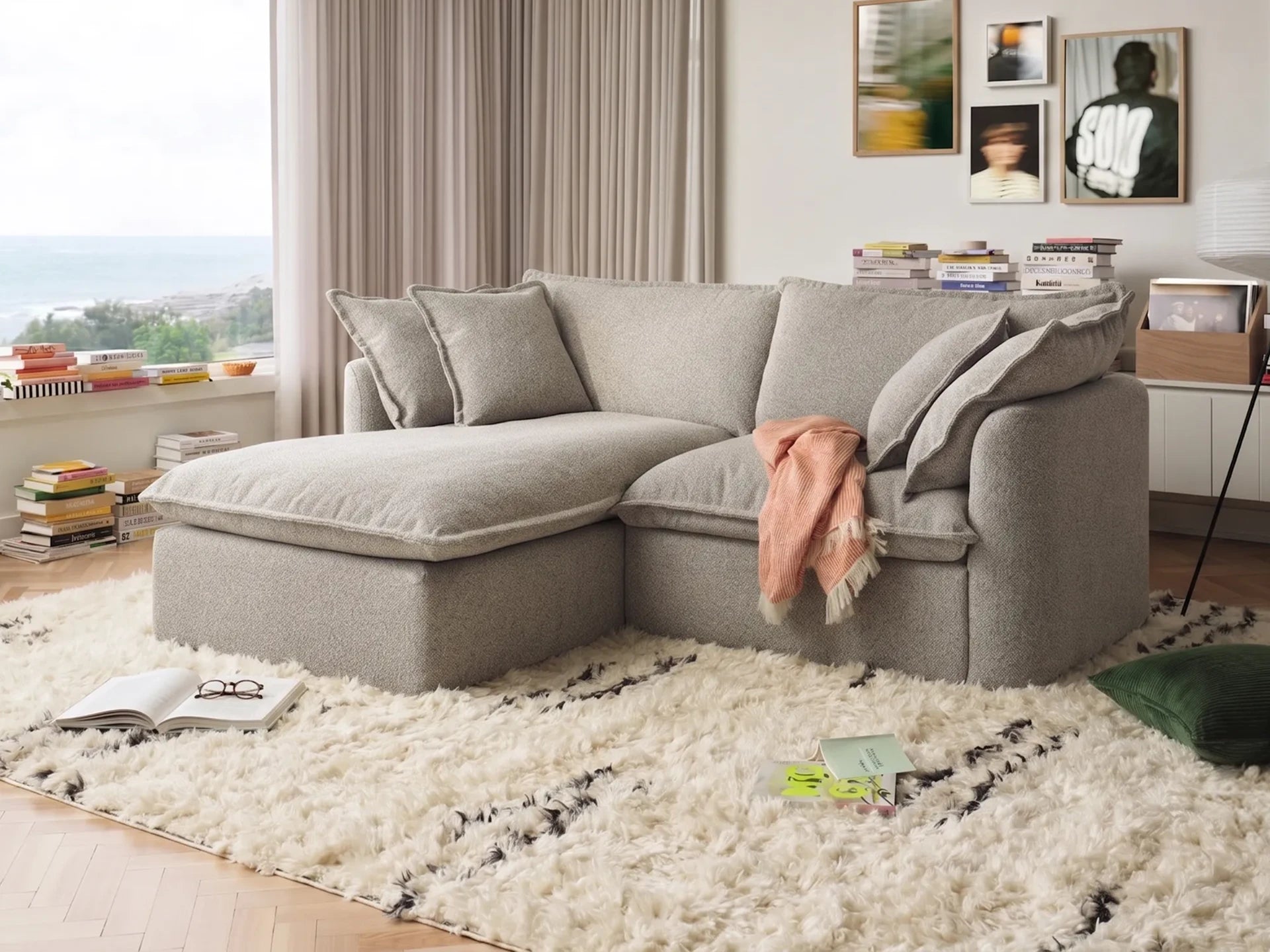 Tamarama Modular Sofa - 2 Sections / Regular / Aussie Latte (Luxe)