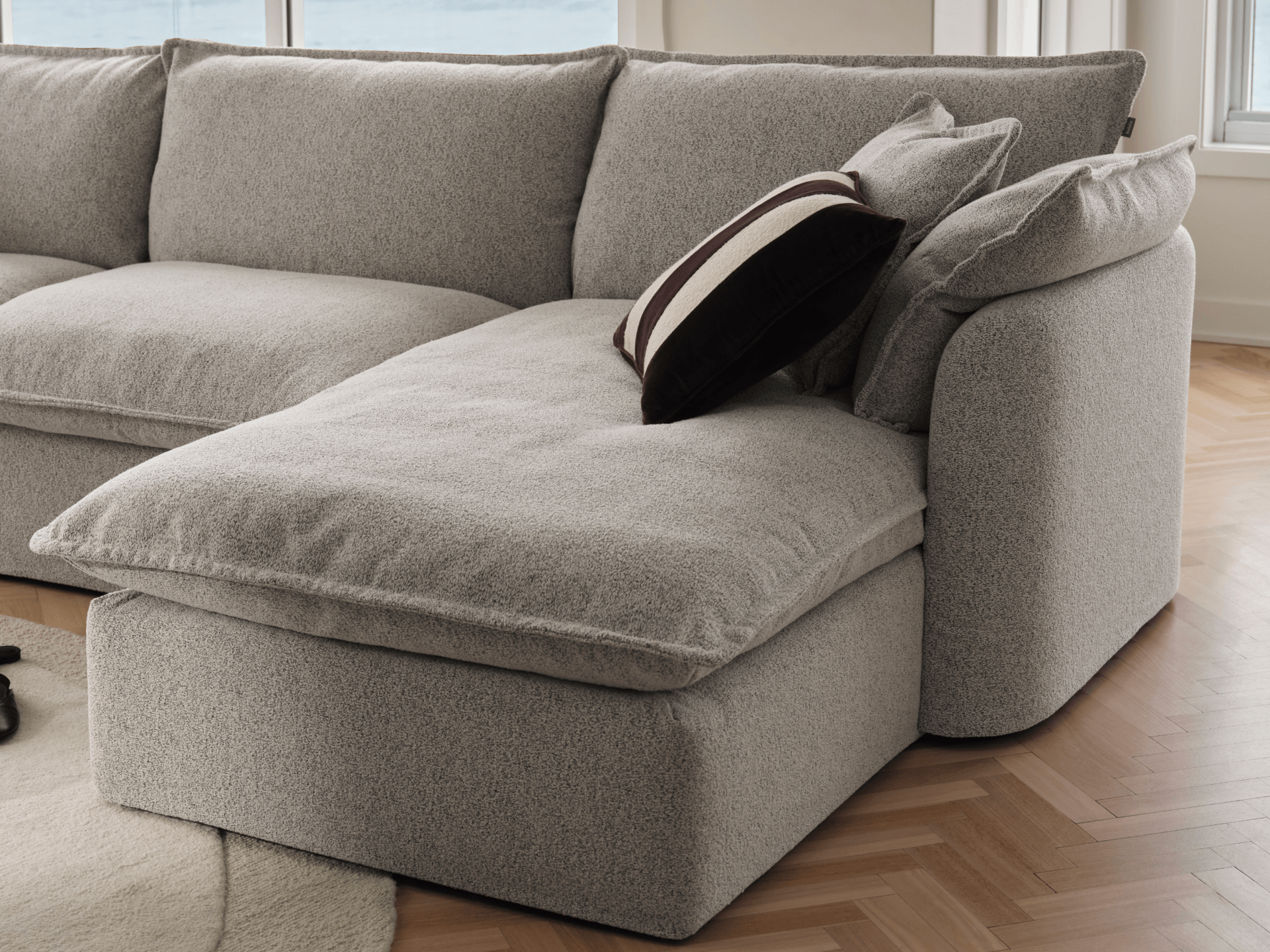 Tamarama Modular Sofa - 2 Sections / Extra Wide / Aussie Latte (Luxe)