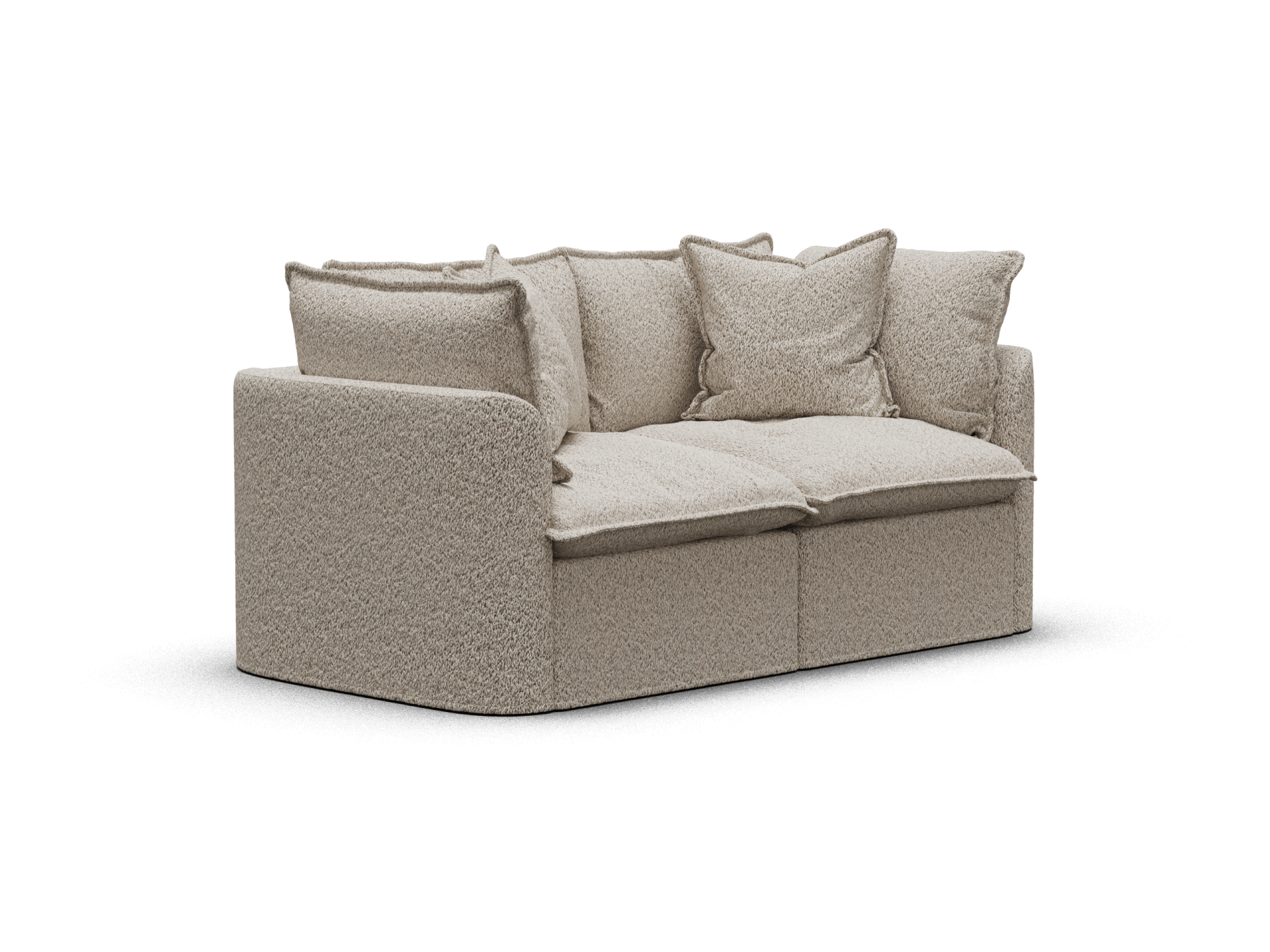 Tamarama Modular Sofa - Regular / 2 Sections / Aussie Latte (Luxe)