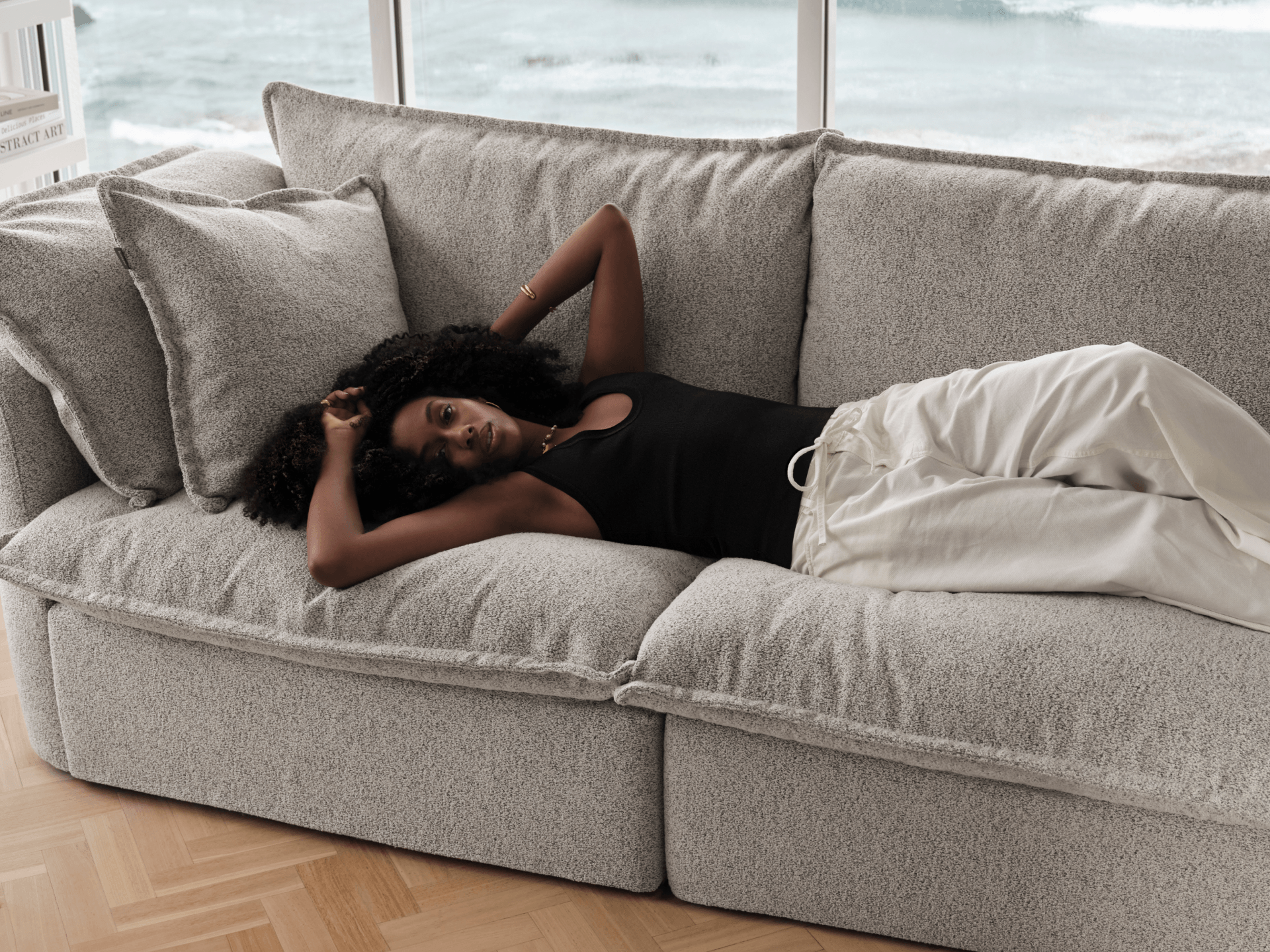 Tamarama Modular Sofa - Regular / 2 Sections / Aussie Latte (Luxe)