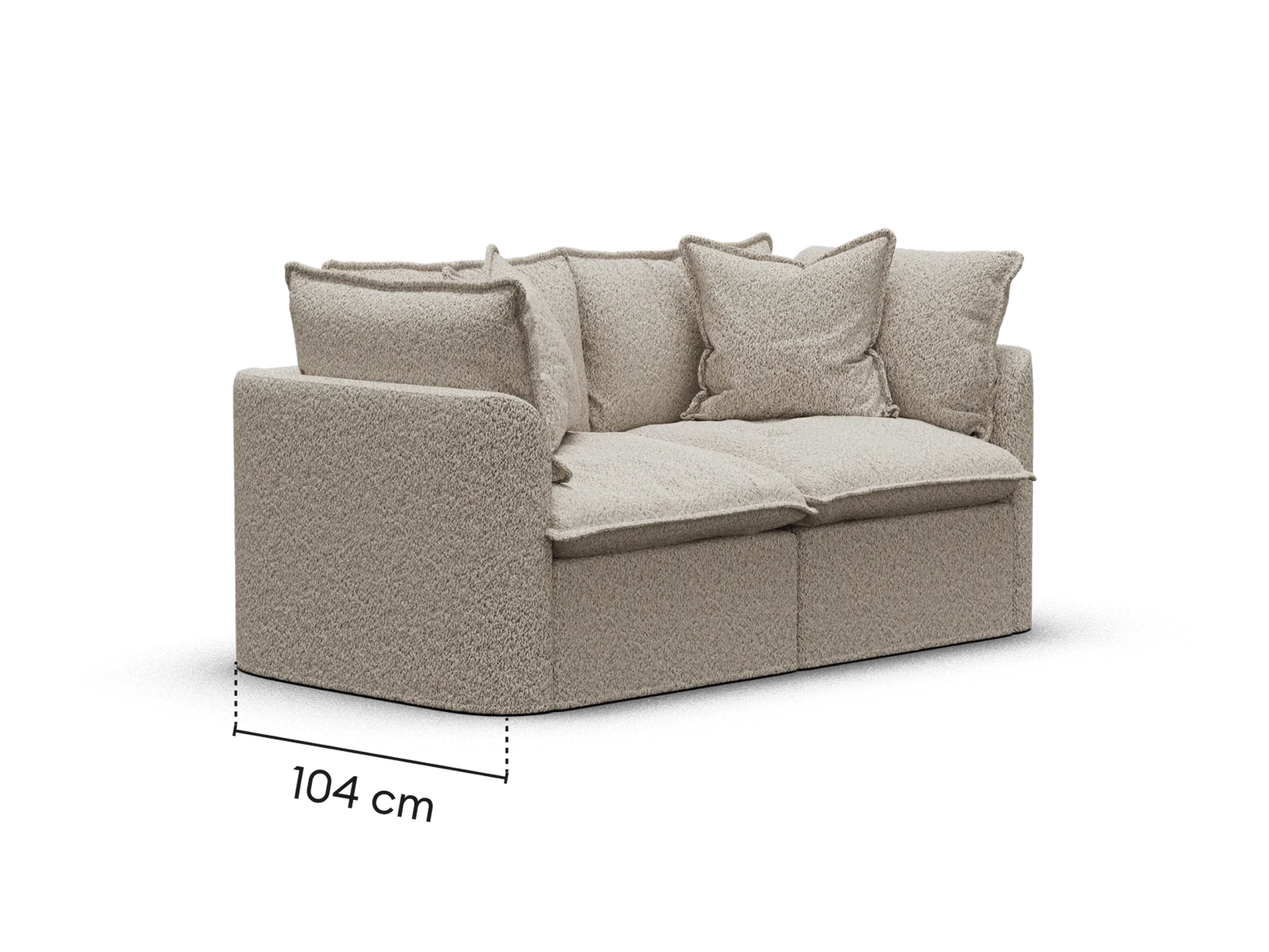 Tamarama Modular Sofa - 2 Sections / Regular / Aussie Latte (Luxe)