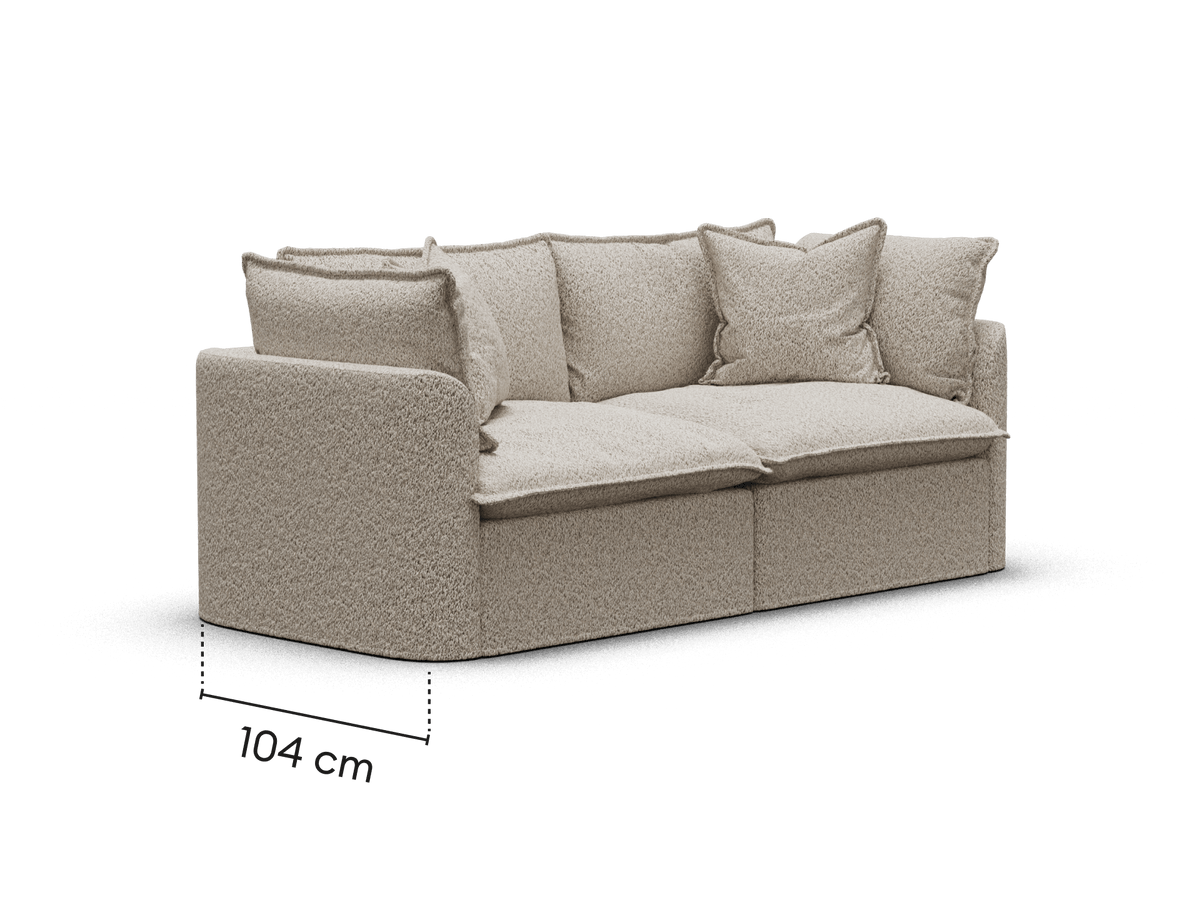 Tamarama Modular Sofa - 2 Sections / Extra Wide / Aussie Latte (Luxe)
