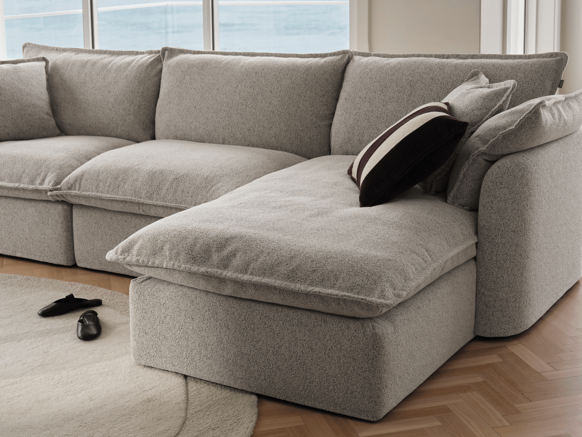 Tamarama Modular Sofa - Regular / 3 Sections / Aussie Latte (Luxe)