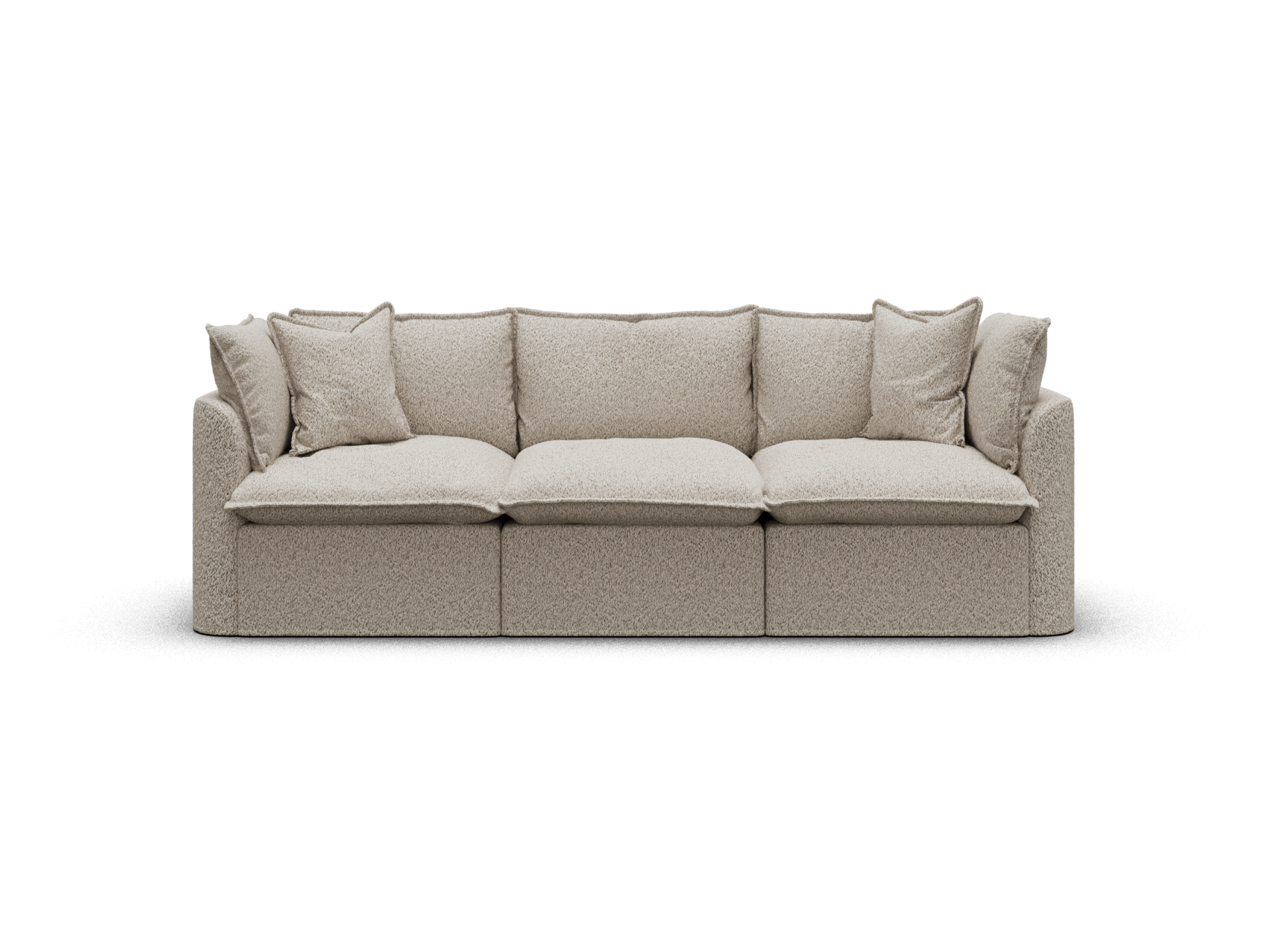 Tamarama Modular Sofa - 3 Sections / Regular / Aussie Latte (Luxe)