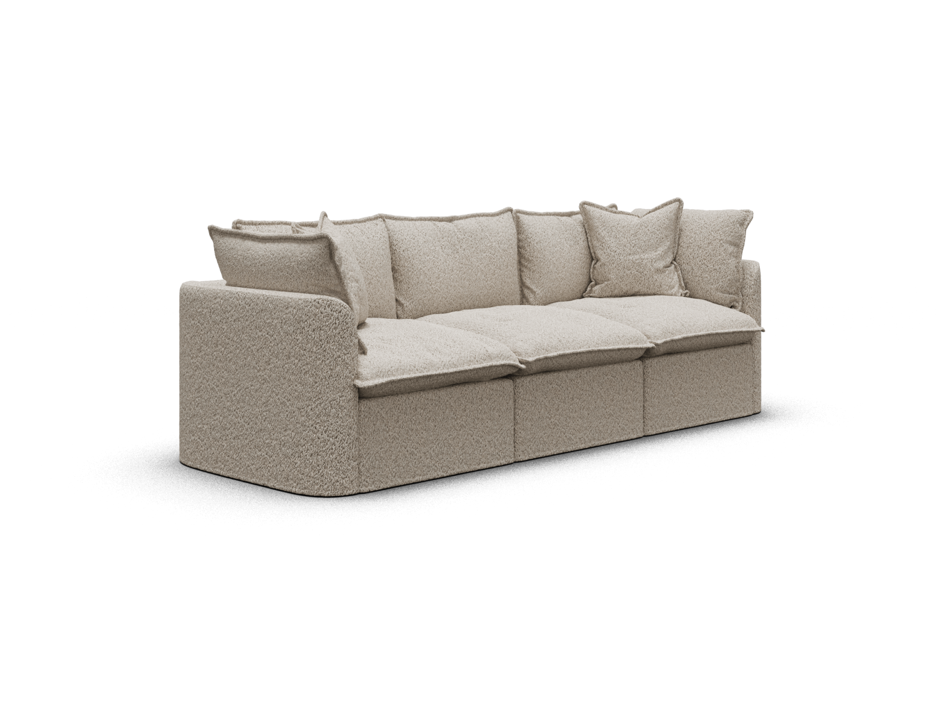 Tamarama Modular Sofa - 3 Sections / Regular / Aussie Latte (Luxe)
