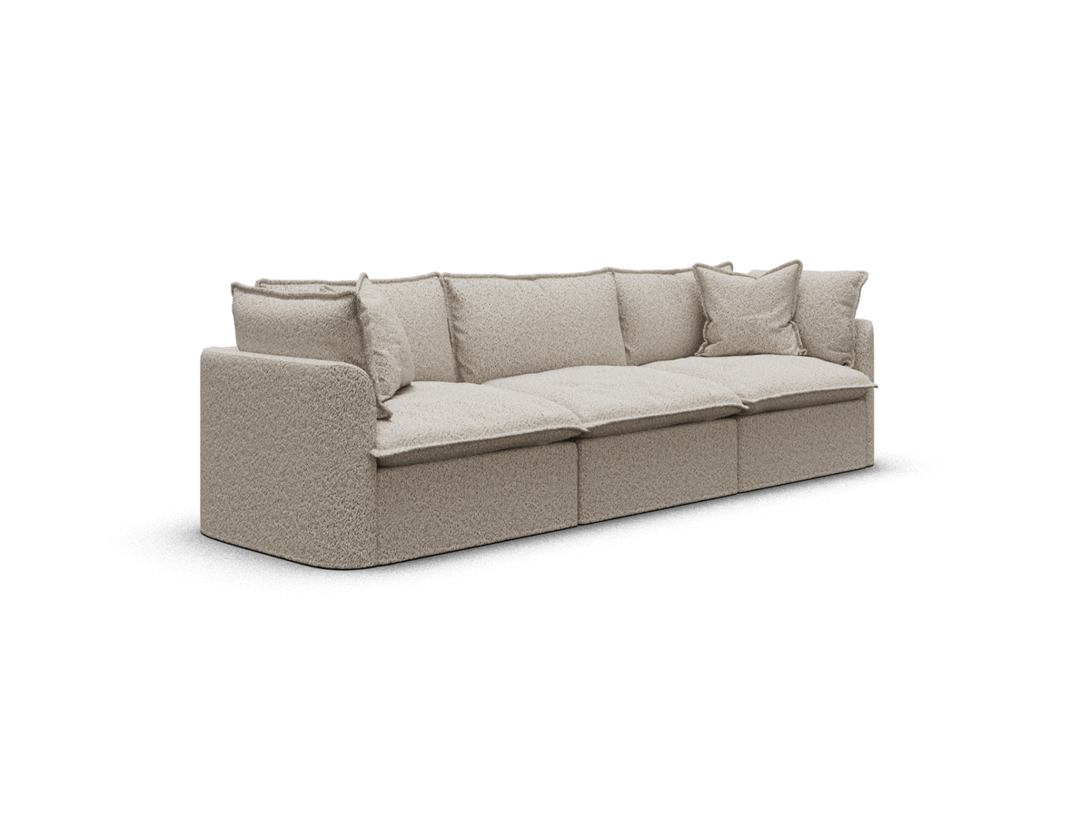 Tamarama Modular Sofa - 3 Sections / Extra Wide / Aussie Latte (Luxe)