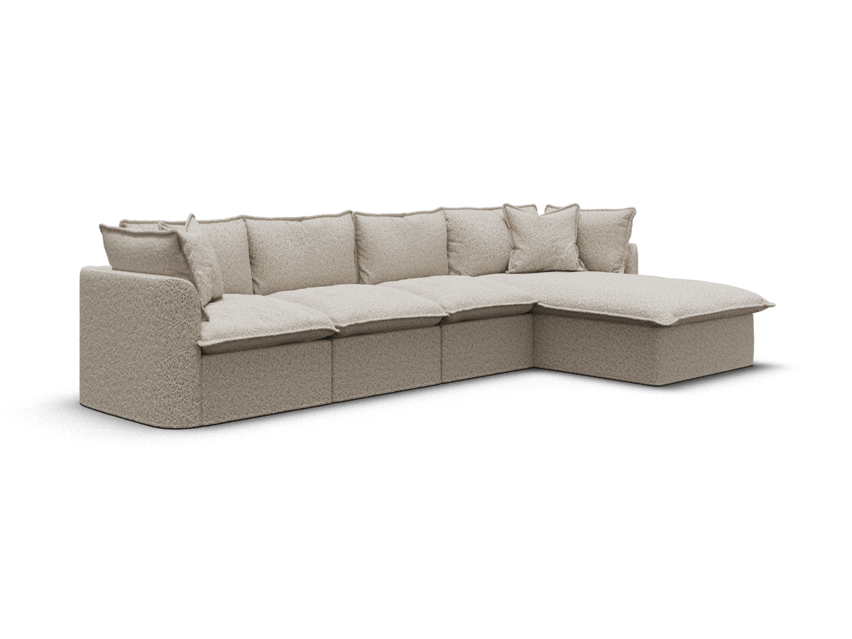 Tamarama Modular Sofa - 4 Sections / Regular / Aussie Latte (Luxe)