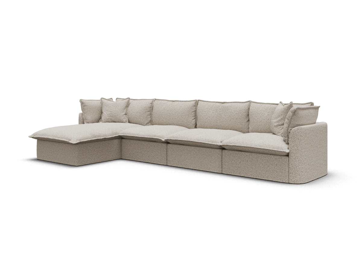 Tamarama Modular Sofa - 4 Sections / Extra Wide / Aussie Latte (Luxe)