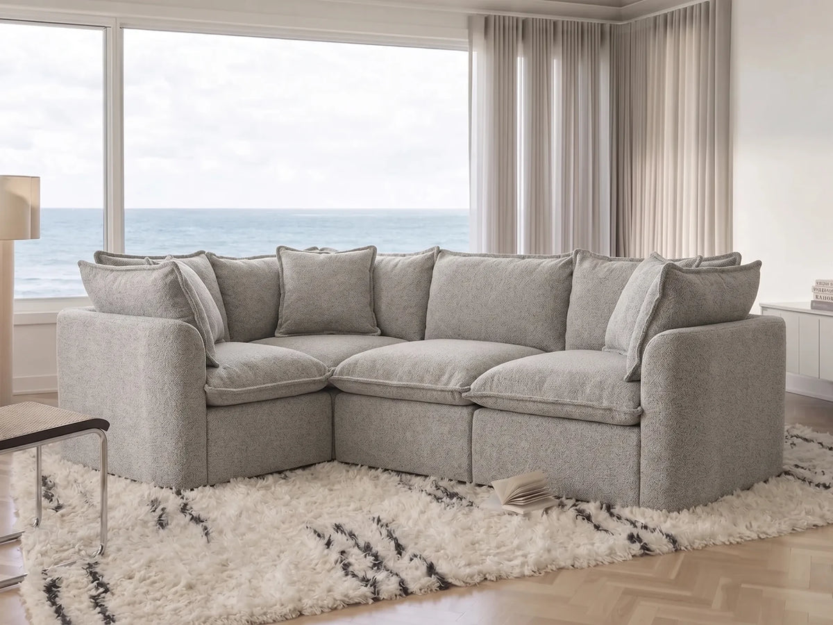 Tamarama Modular Sofa - 4 Sections / Regular / Aussie Latte (Luxe)