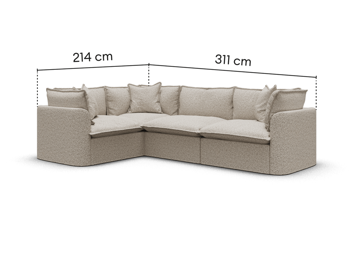 Tamarama Modular Sofa - 4 Sections / Extra Wide / Aussie Latte (Luxe)