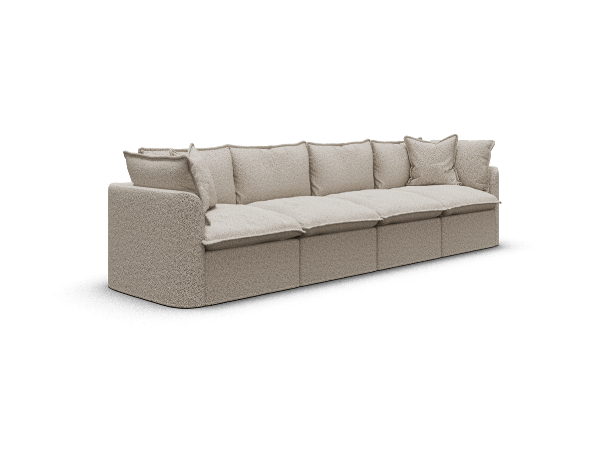 Tamarama Modular Sofa - 4 Sections / Regular / Aussie Latte (Luxe)