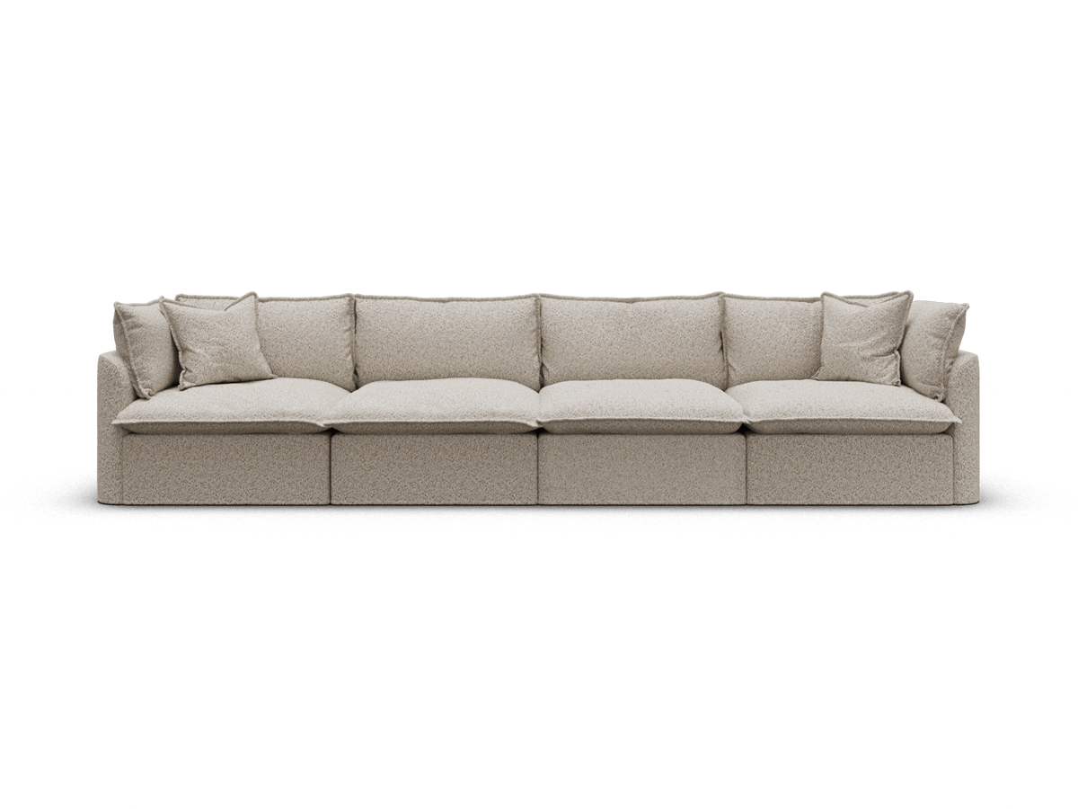 Tamarama Modular Sofa - 4 Sections / Extra Wide / Aussie Latte (Luxe)
