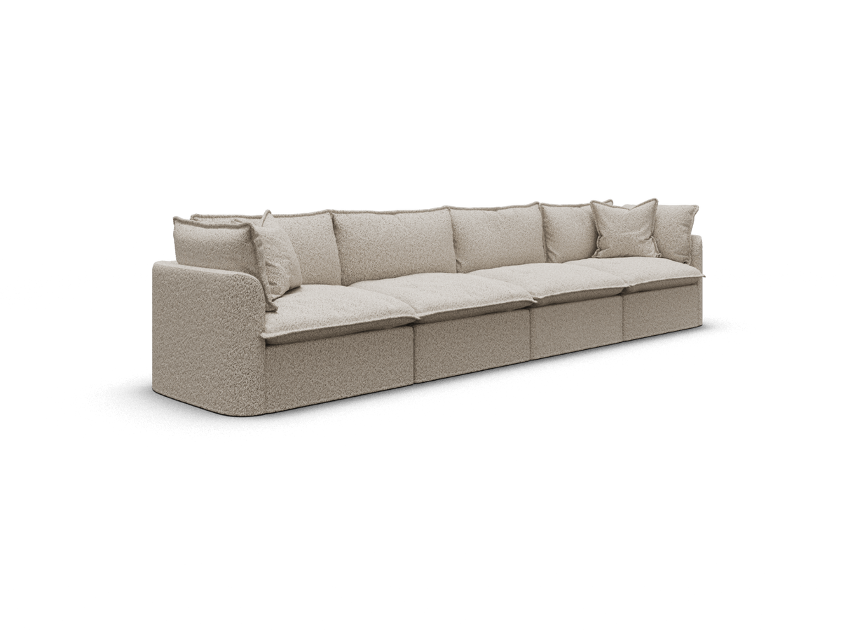 Tamarama Modular Sofa - 4 Sections / Extra Wide / Aussie Latte (Luxe)