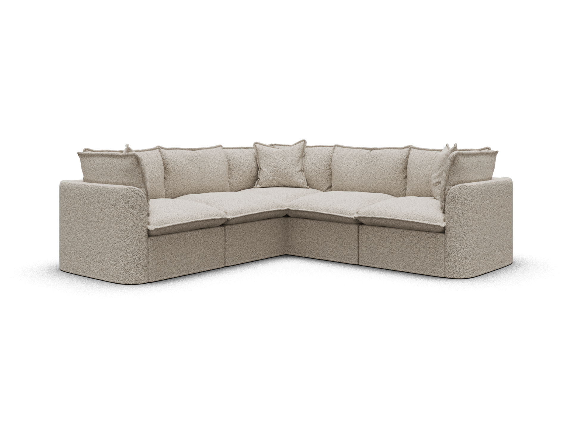 Tamarama Modular Sofa - Regular / 5 Sections / Aussie Latte (Luxe)