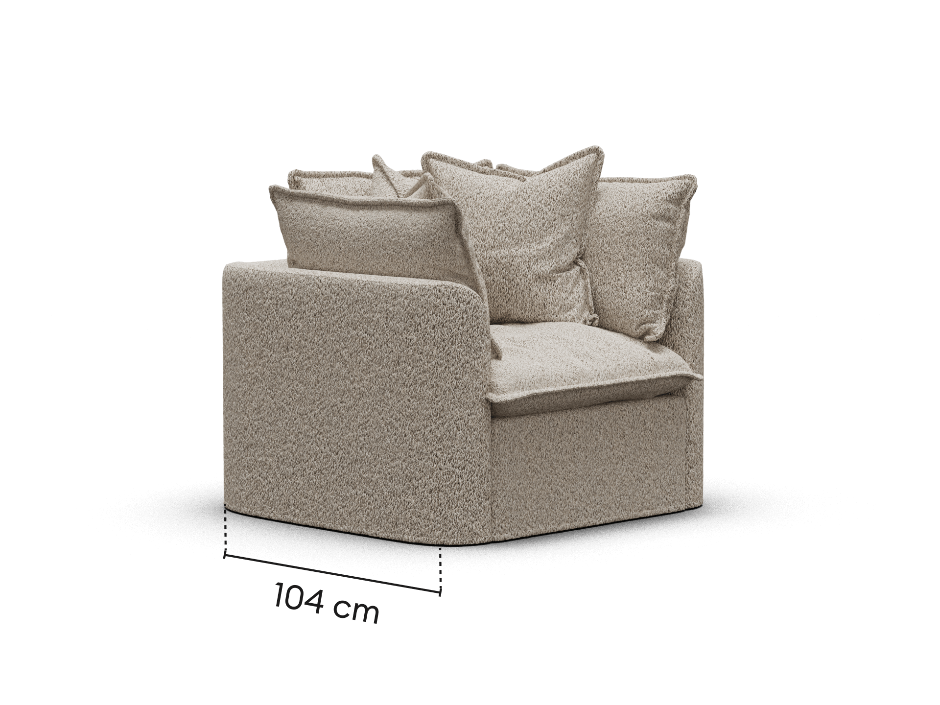Tamarama Modular Armchair - Regular / Aussie Latte (Luxe)