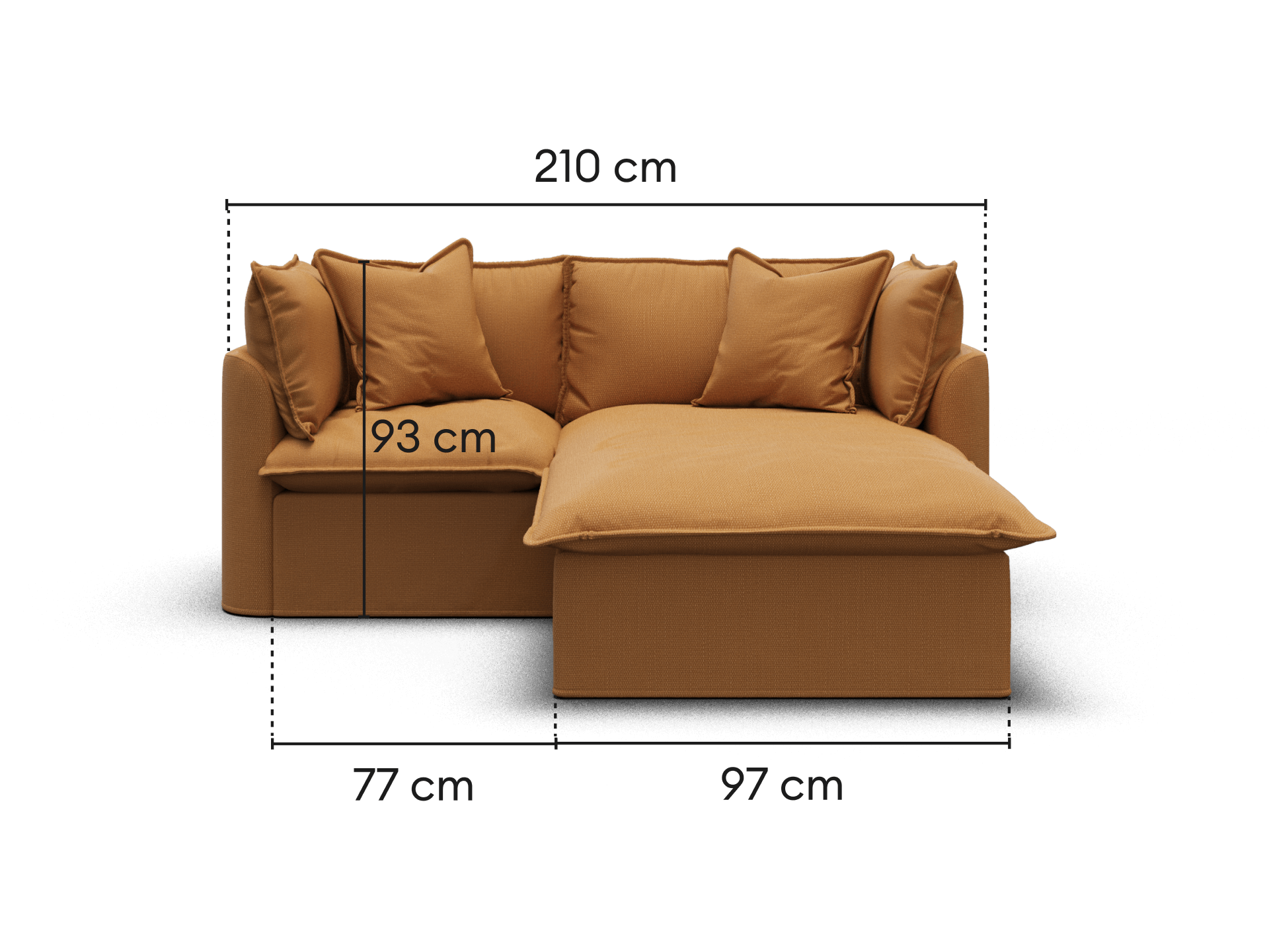 Tamarama Modular Sofa - Regular / 2 Sections / Bronzed Aussie