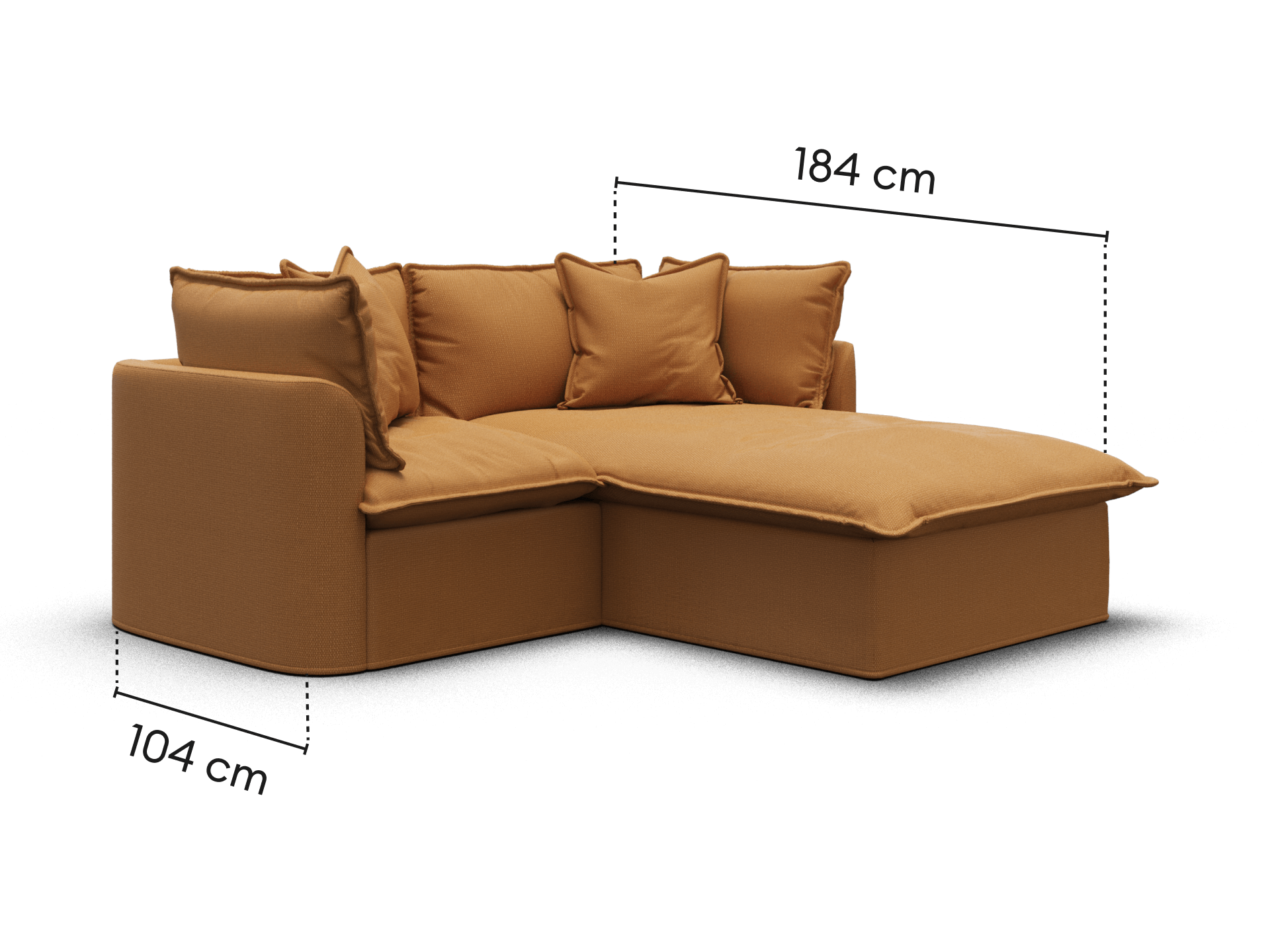 Tamarama Modular Sofa - Regular / 2 Sections / Bronzed Aussie