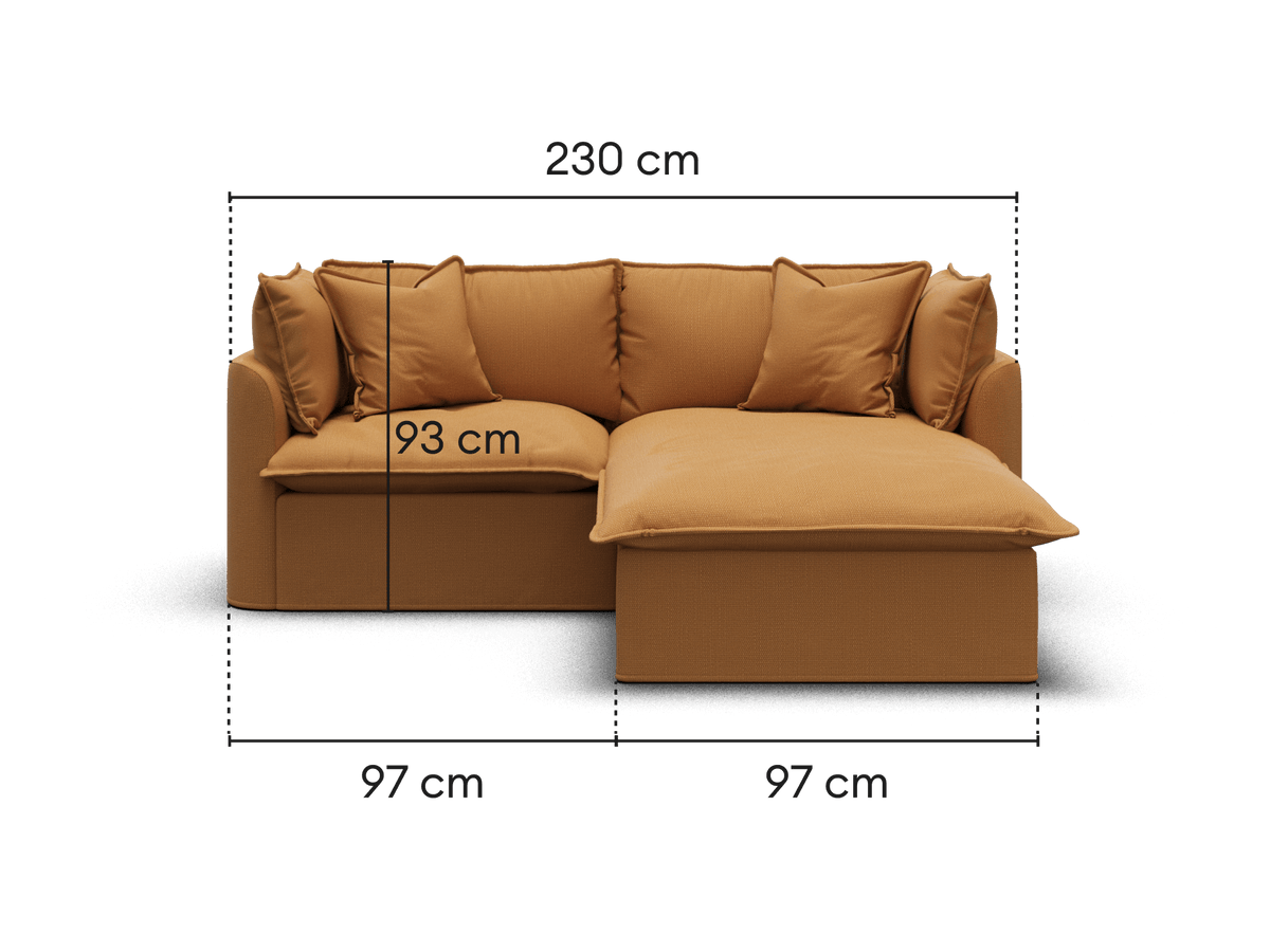 Tamarama Modular Sofa - 2 Sections / Extra Wide / Bronzed Aussie