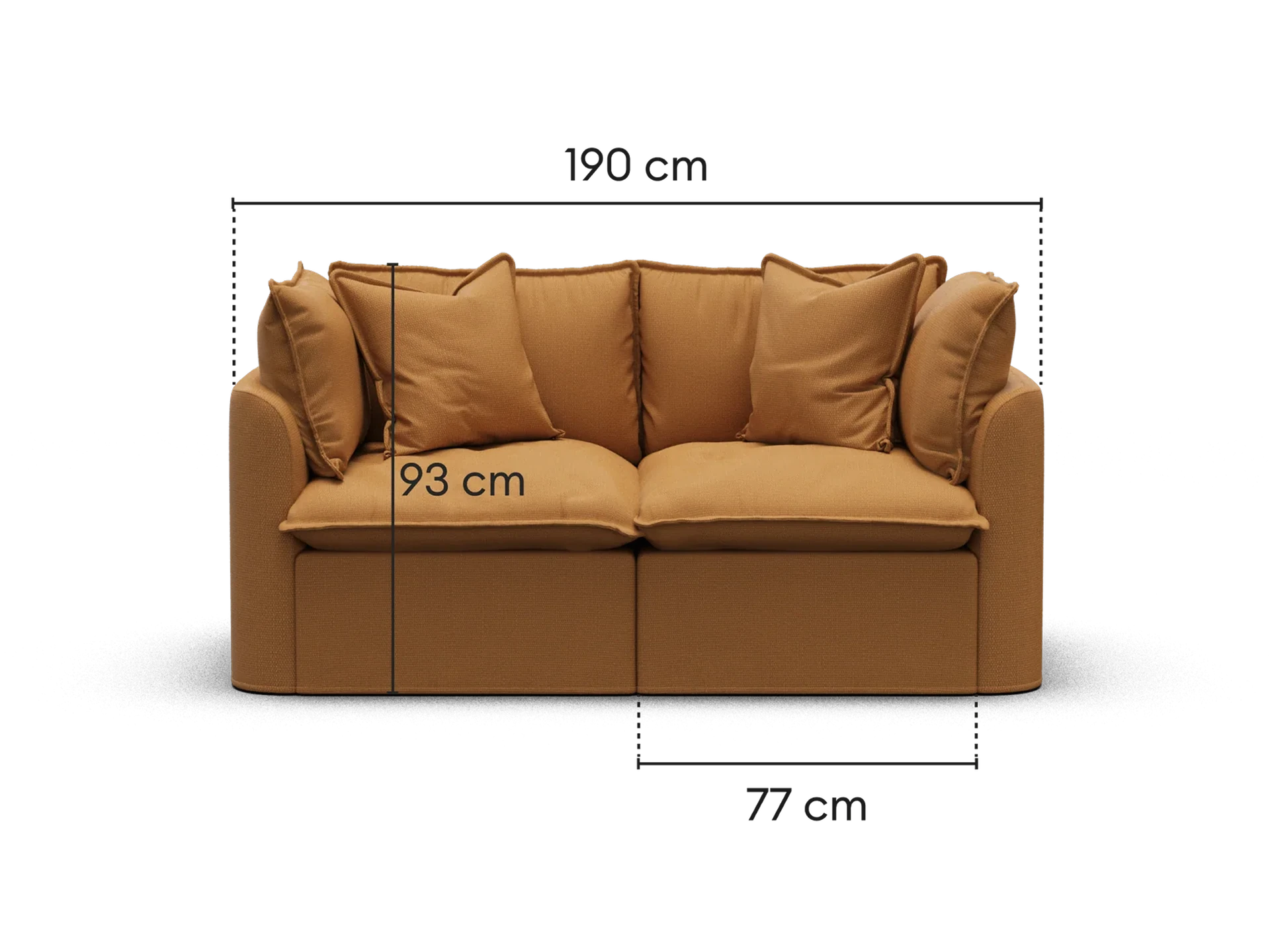 Tamarama Modular Sofa - 2 Sections / Regular / Bronzed Aussie