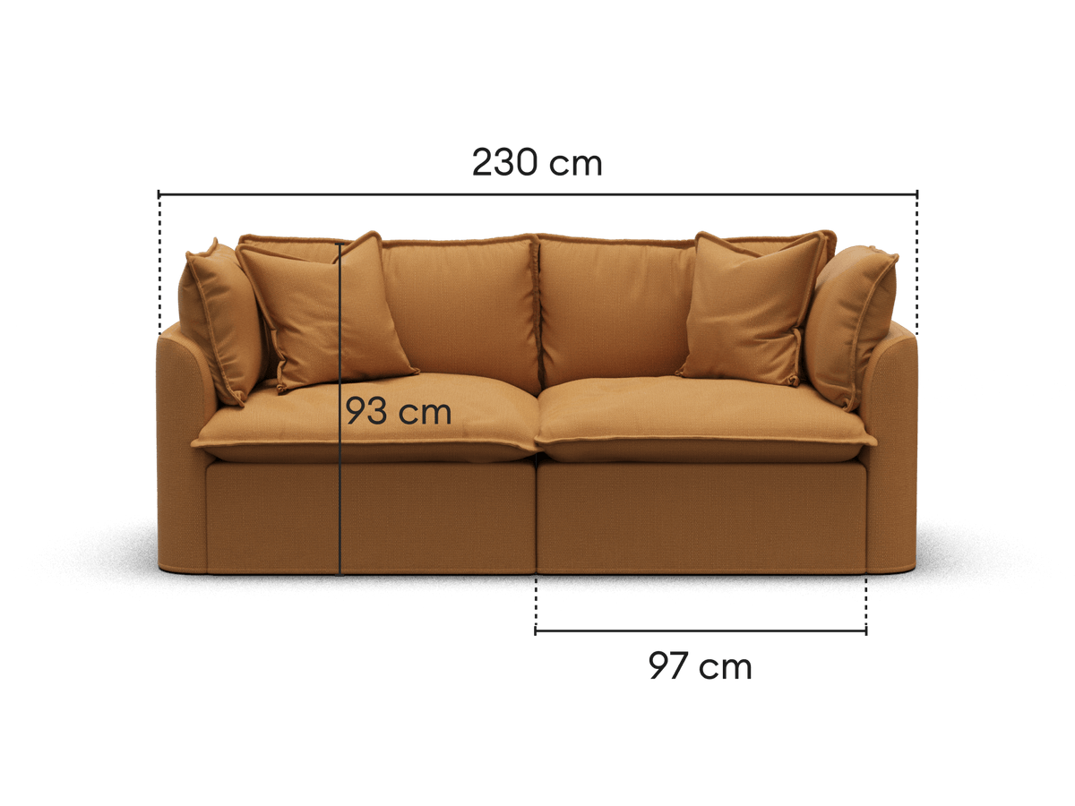 Tamarama Modular Sofa - 2 Sections / Extra Wide / Bronzed Aussie