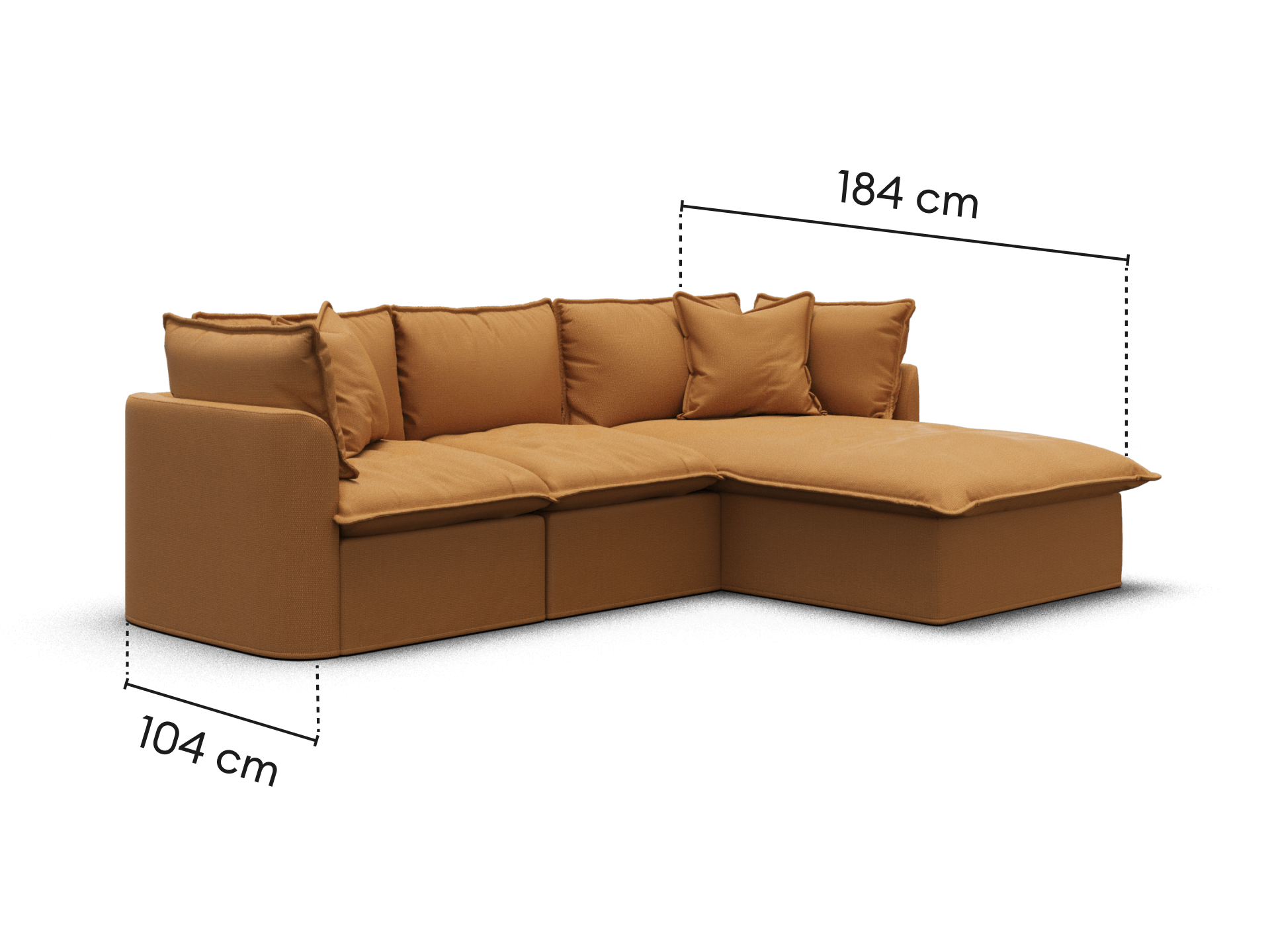 Tamarama Modular Sofa - Regular / 3 Sections / Bronzed Aussie