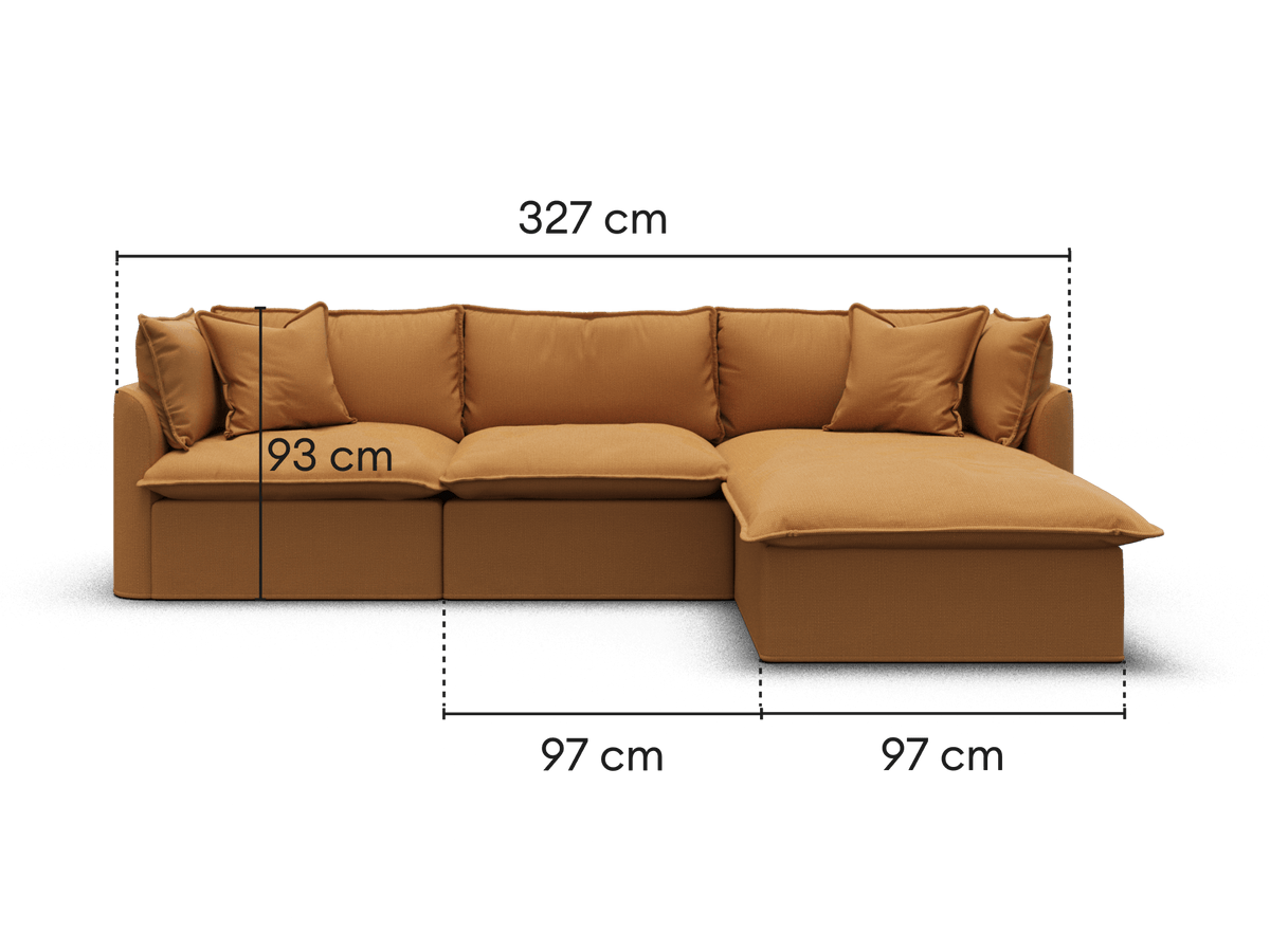 Tamarama Modular Sofa - 3 Sections / Extra Wide / Bronzed Aussie