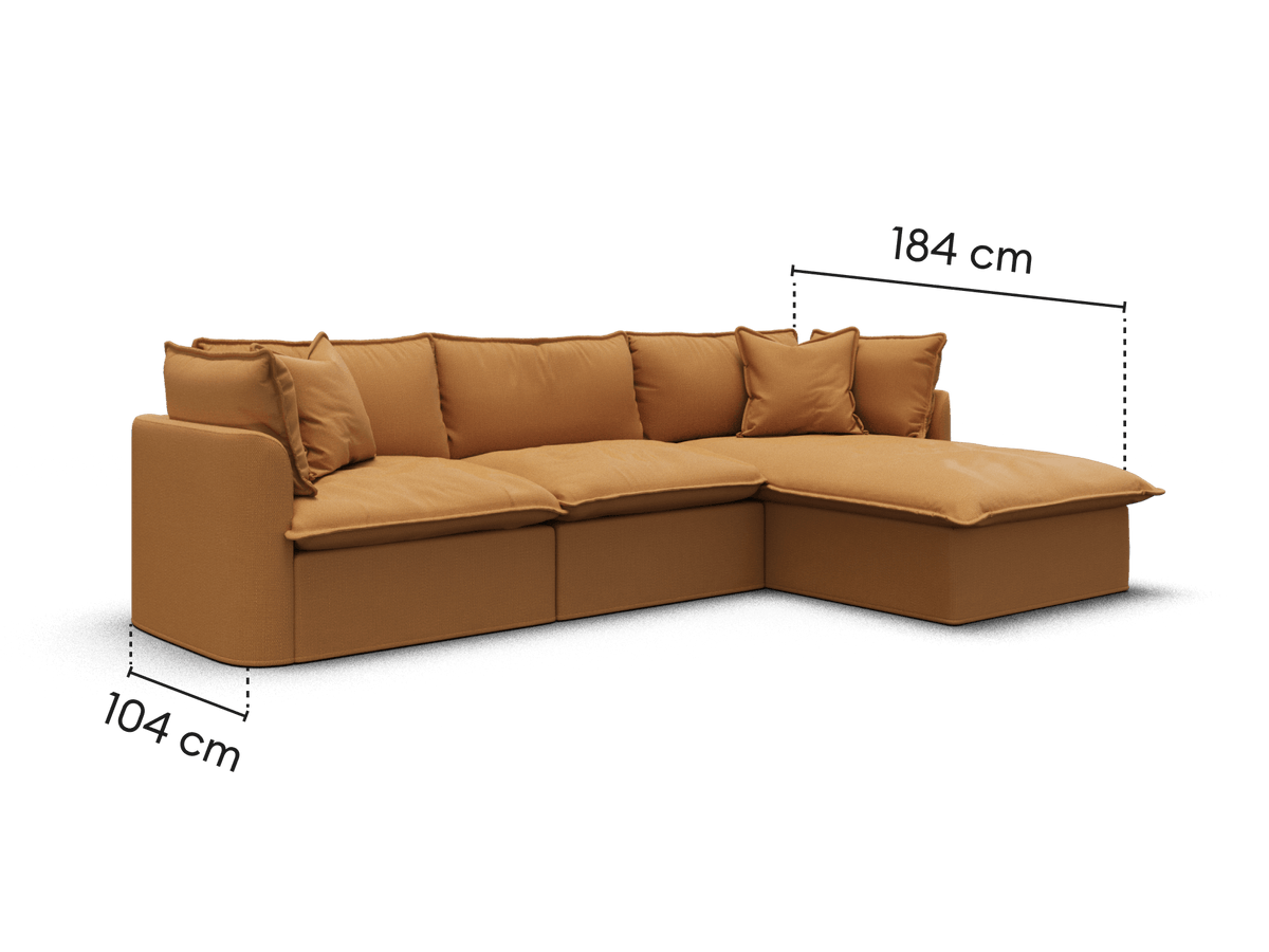 Tamarama Modular Sofa - 3 Sections / Extra Wide / Bronzed Aussie