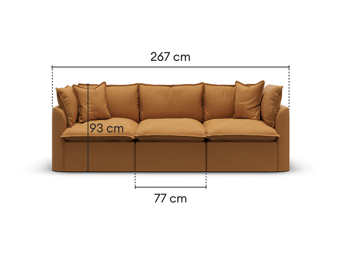 Tamarama Modular Sofa - 3 Sections / Regular / Bronzed Aussie