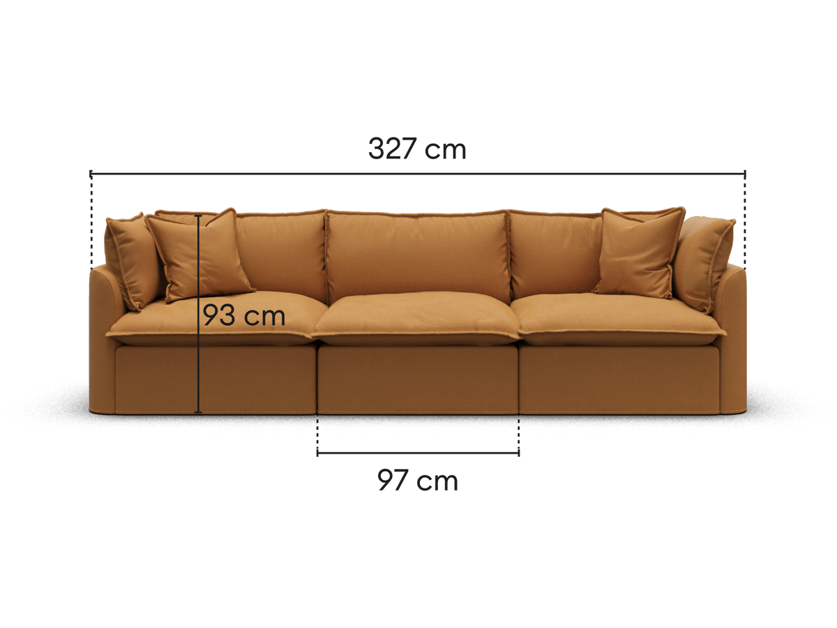 Tamarama Modular Sofa - 3 Sections / Extra Wide / Bronzed Aussie