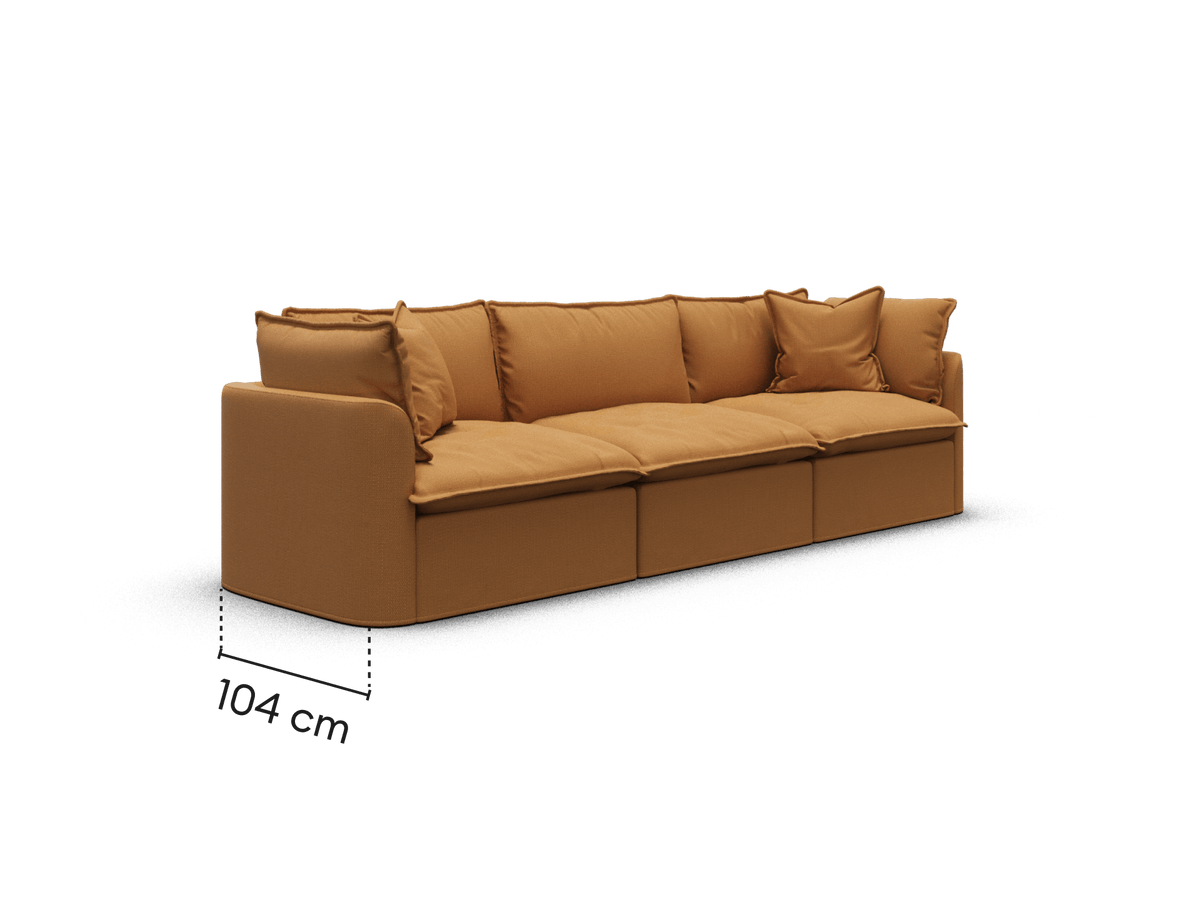 Tamarama Modular Sofa - 3 Sections / Extra Wide / Bronzed Aussie