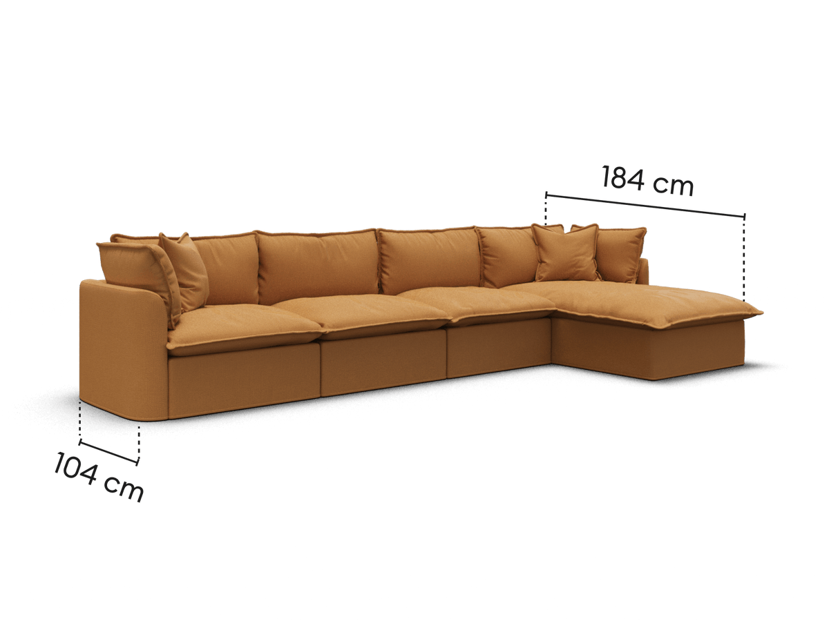Tamarama Modular Sofa - 4 Sections / Extra Wide / Bronzed Aussie