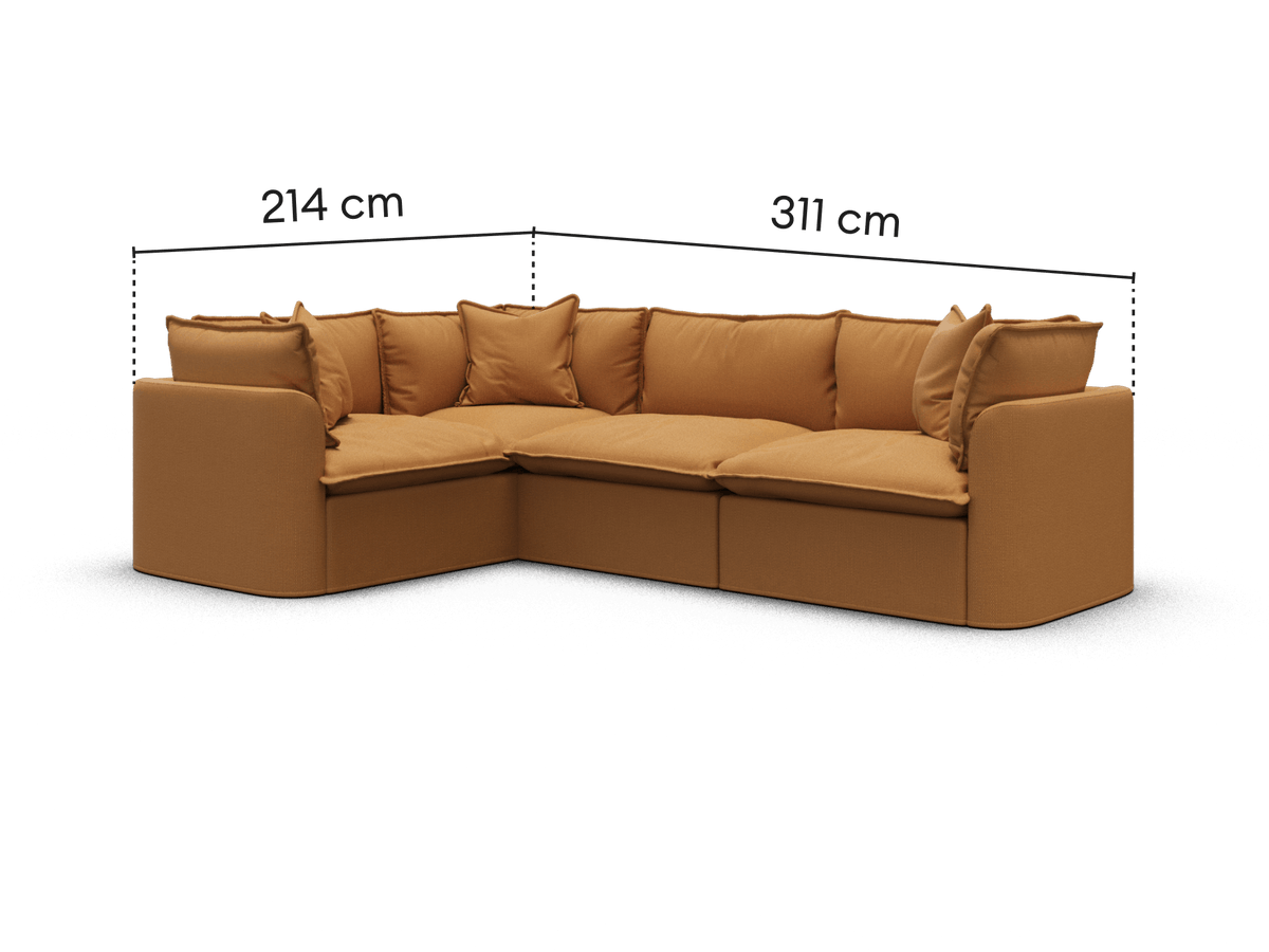 Tamarama Modular Sofa - 4 Sections / Extra Wide / Bronzed Aussie