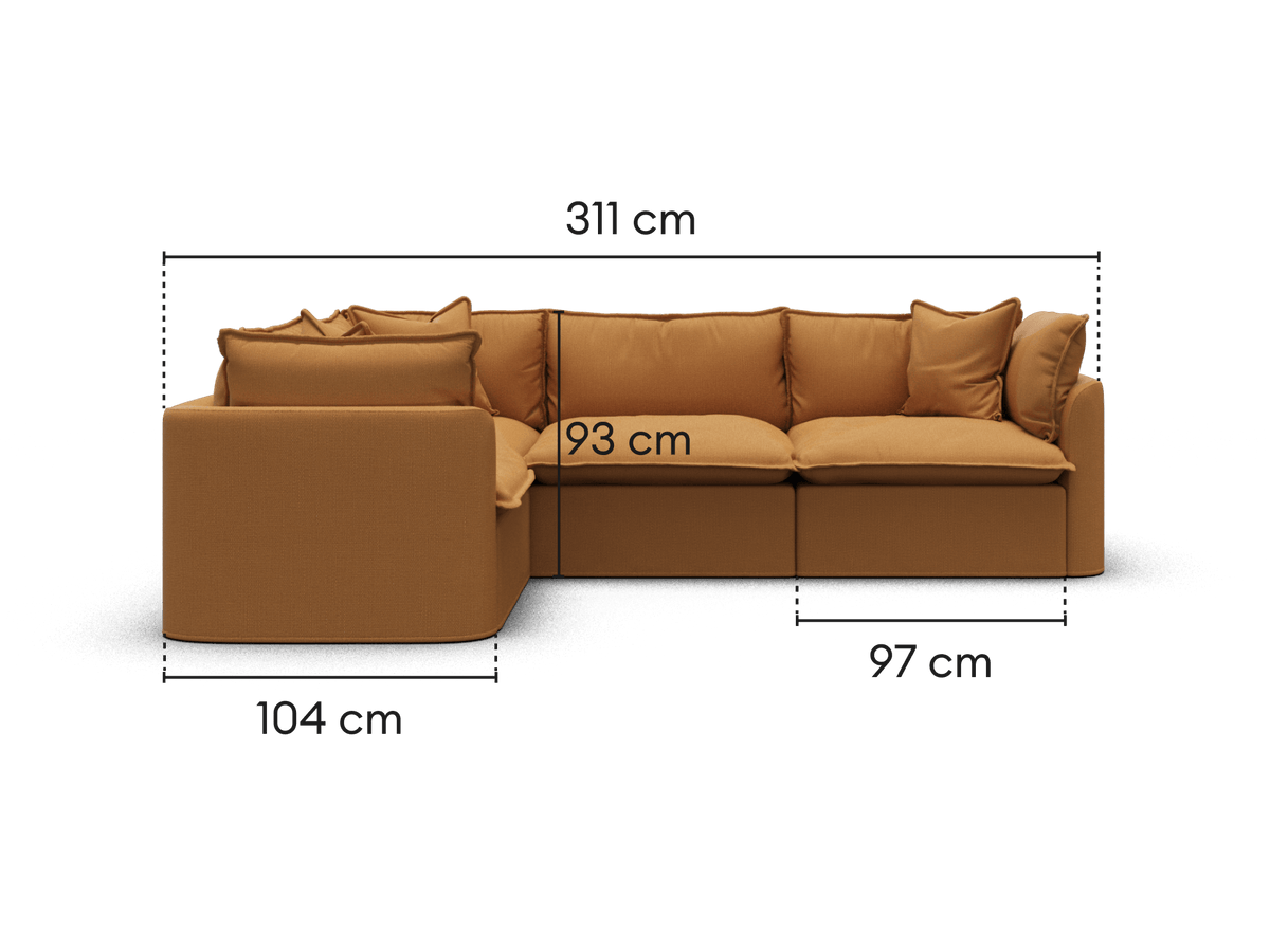 Tamarama Modular Sofa - 4 Sections / Extra Wide / Bronzed Aussie