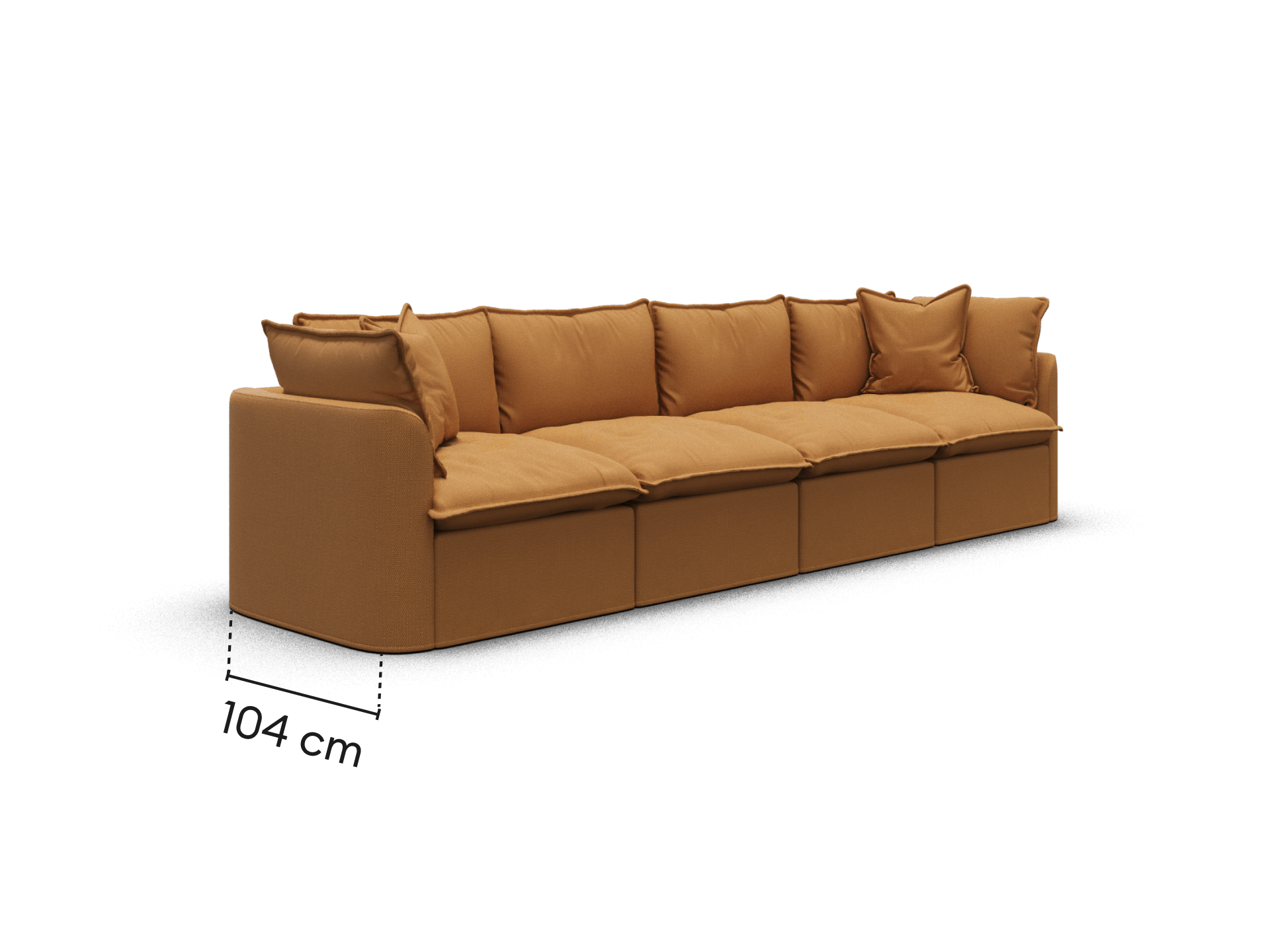 Tamarama Modular Sofa - 4 Sections / Regular / Bronzed Aussie