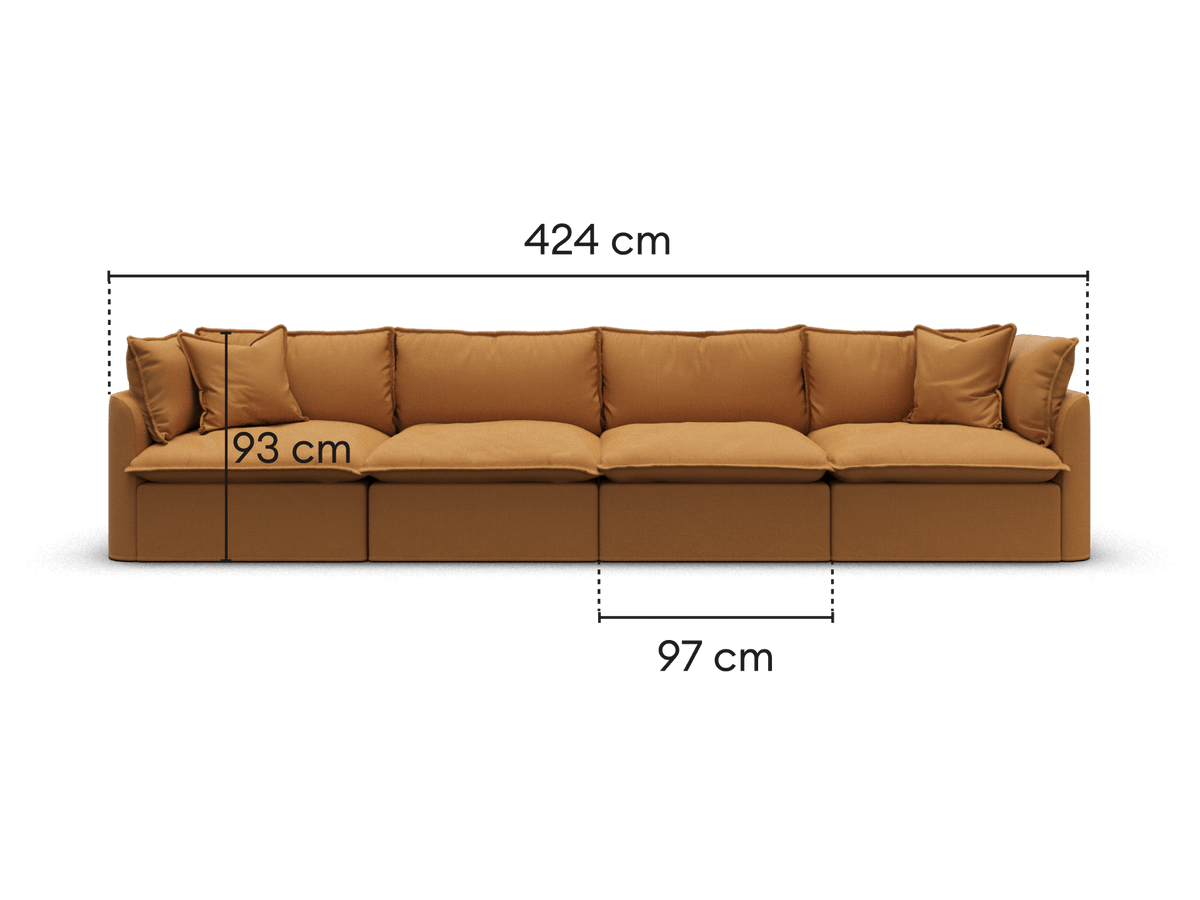 Tamarama Modular Sofa - 4 Sections / Extra Wide / Bronzed Aussie