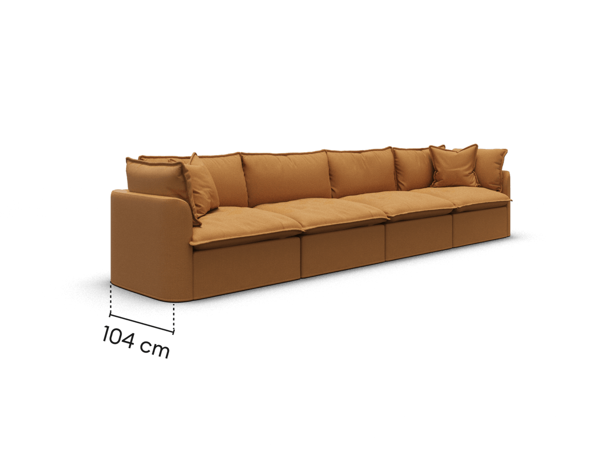 Tamarama Modular Sofa - 4 Sections / Extra Wide / Bronzed Aussie