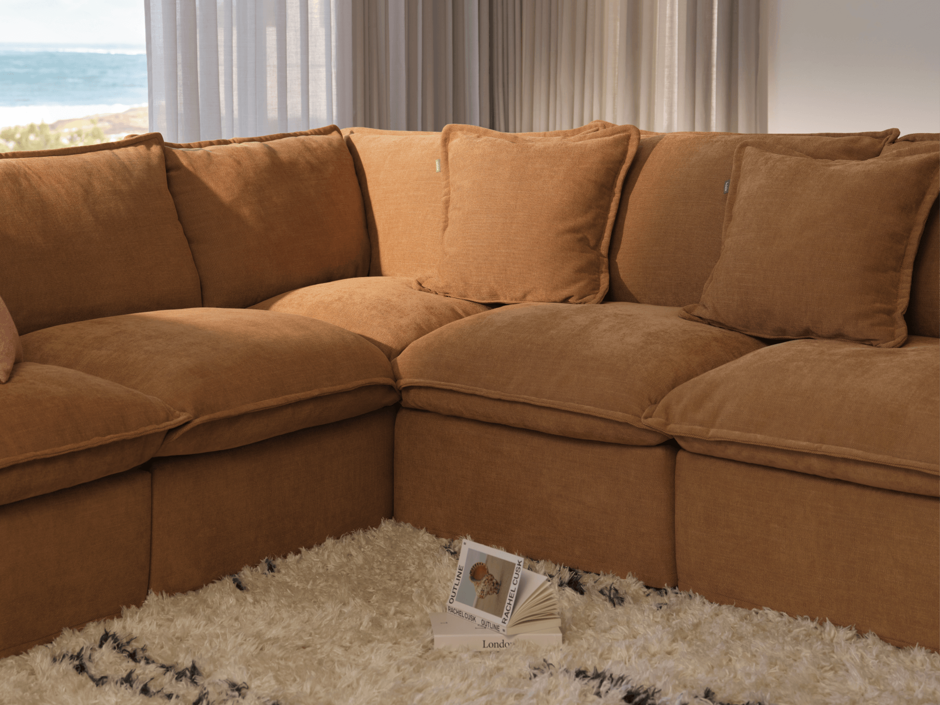 Tamarama Modular Sofa - Regular / 5 Sections with Chaise / Bronzed Aussie