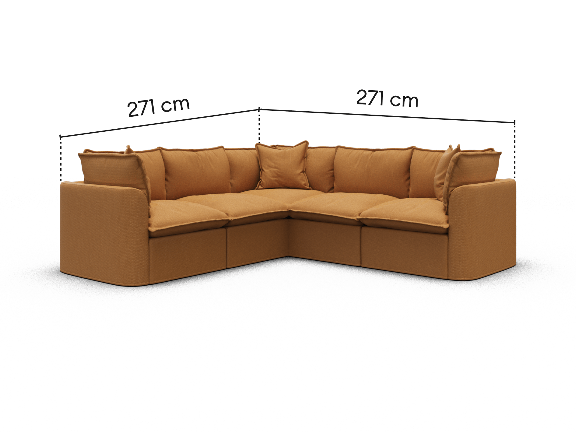 Tamarama Modular Sofa - 5 Sections / Regular / Bronzed Aussie