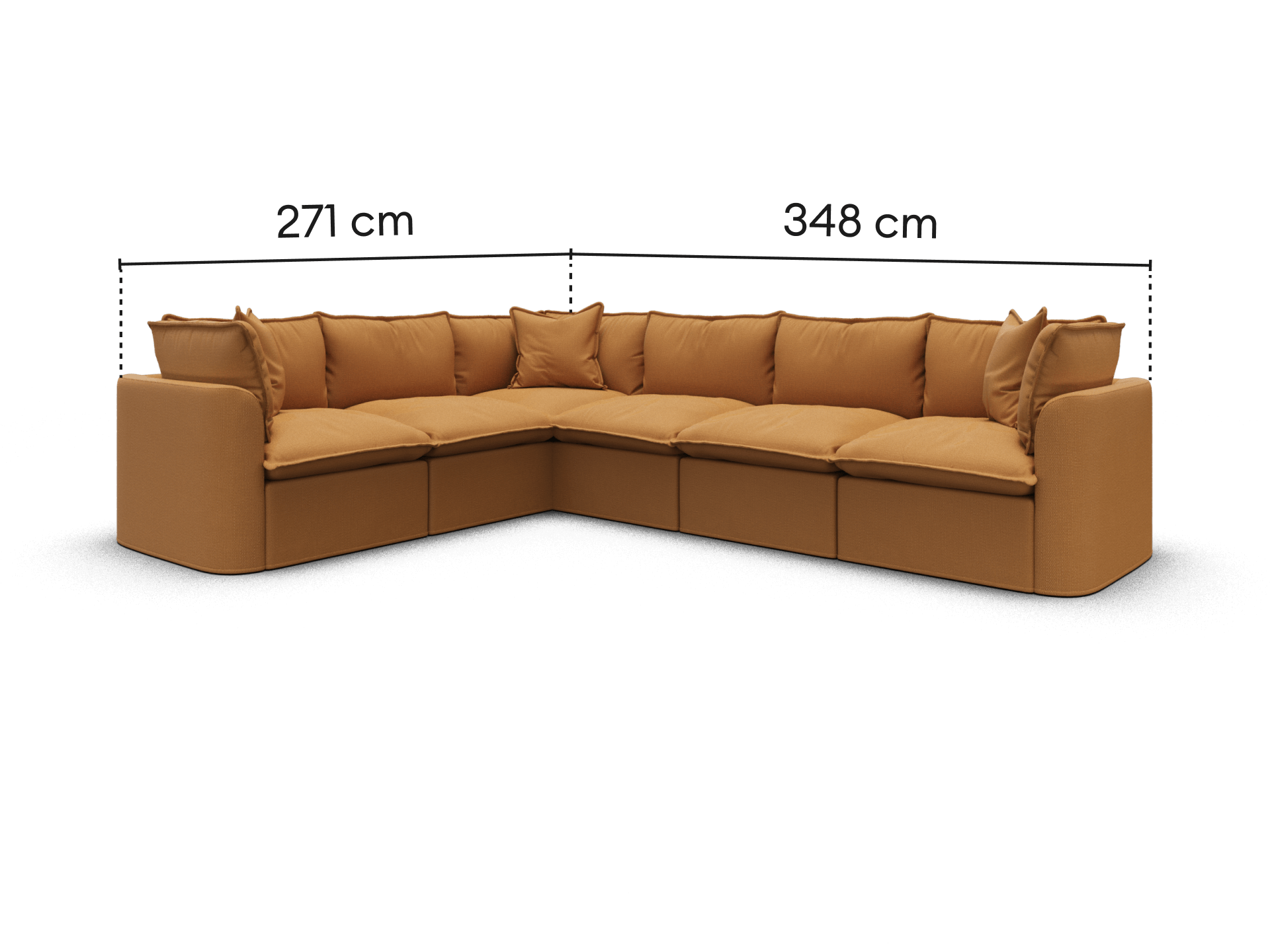 Tamarama Modular Sofa - Regular / 6 Sections / Bronzed Aussie