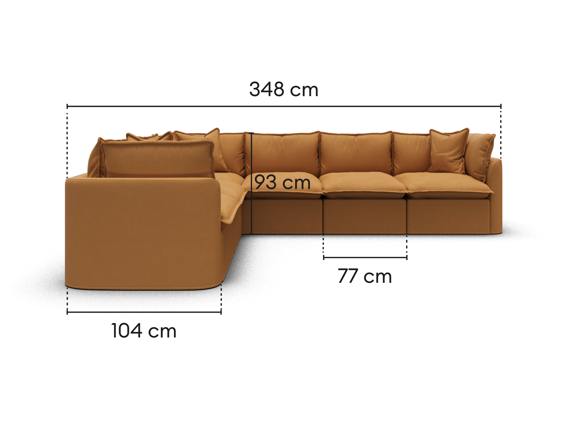 Tamarama Modular Sofa - Regular / 6 Sections / Bronzed Aussie