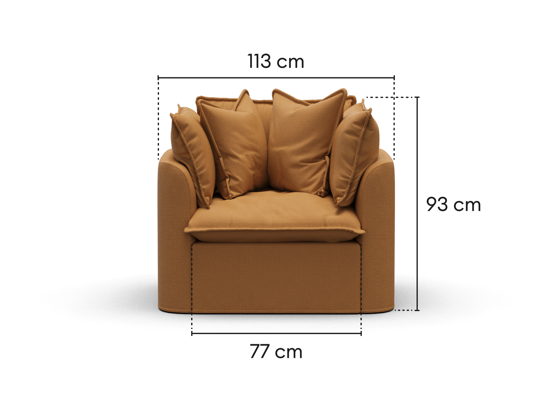 Tamarama Modular Armchair - Regular / Bronzed Aussie