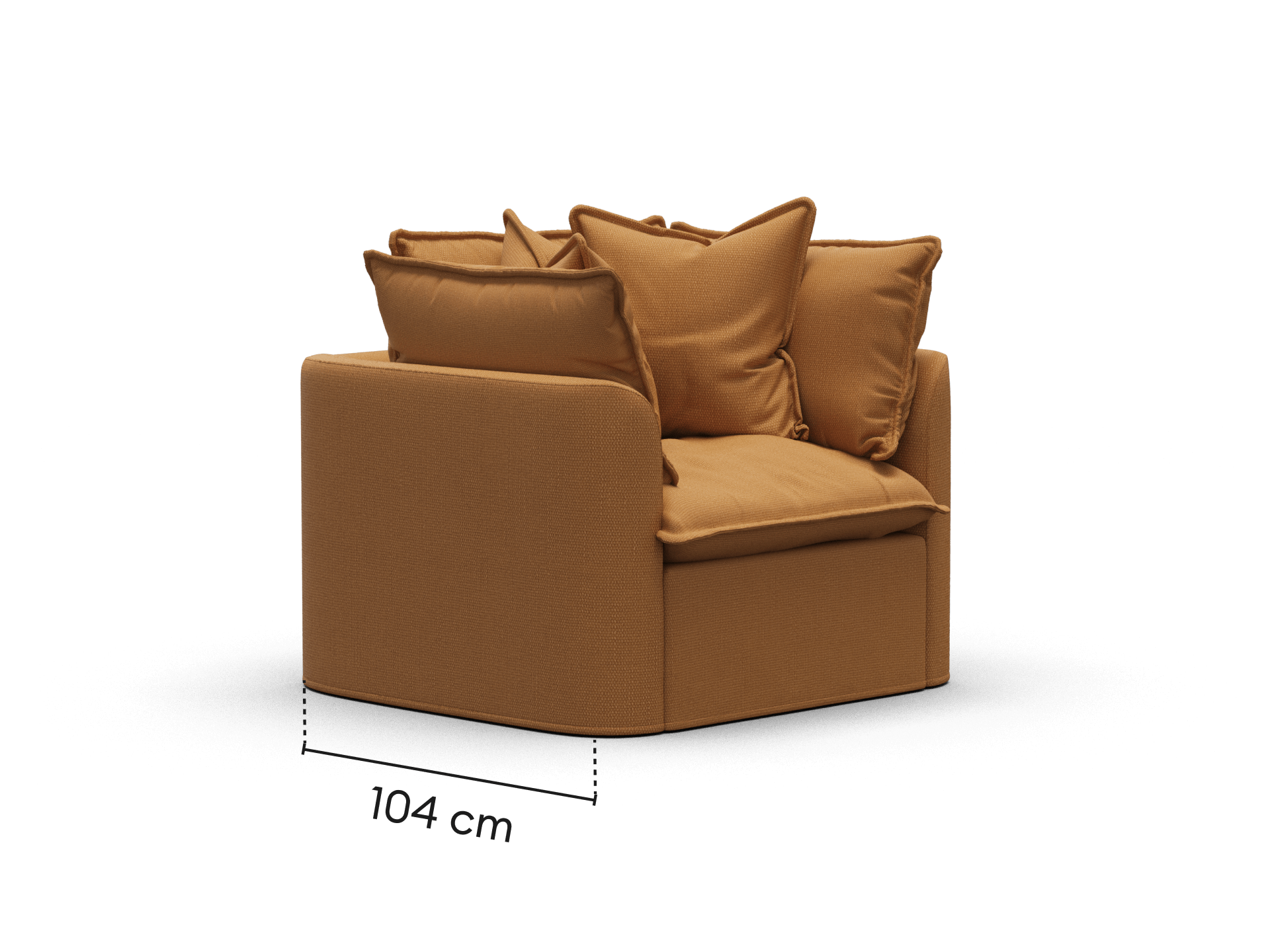 Tamarama Modular Armchair - Regular / Bronzed Aussie