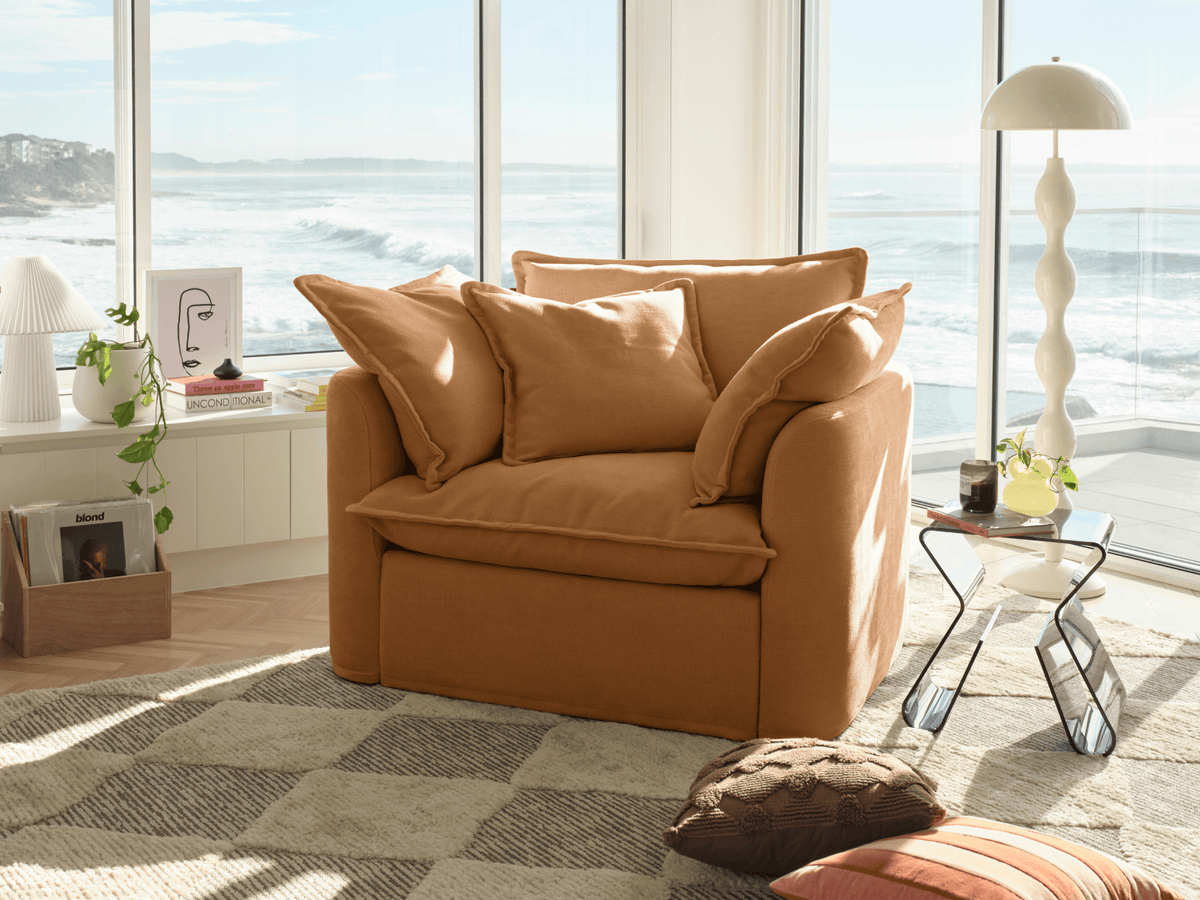 Tamarama Modular Armchair Cover - Extra Wide / Bronzed Aussie