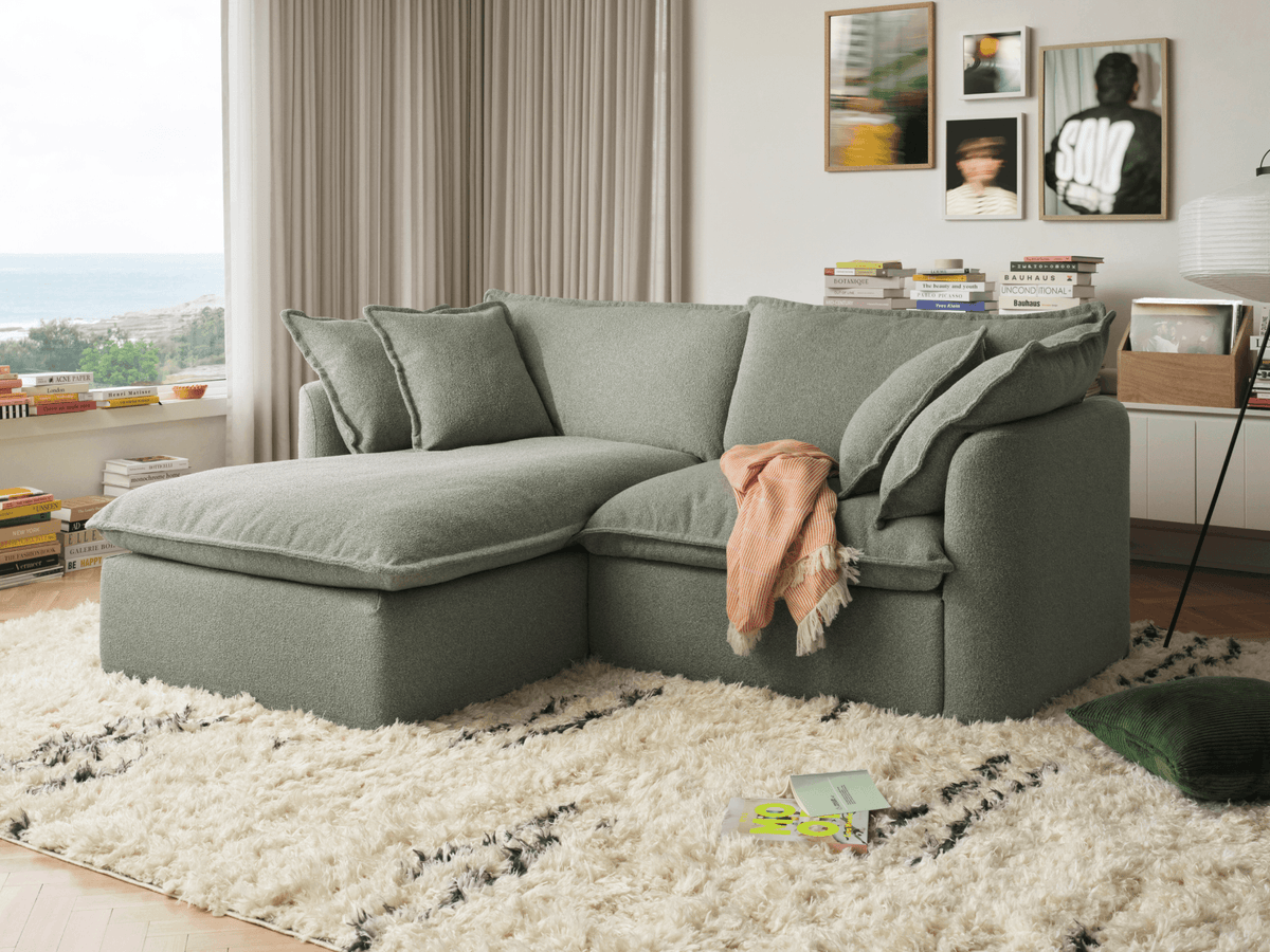 Tamarama Modular Sofa - 2 Sections / Extra Wide / Frosty Grass (Luxe)