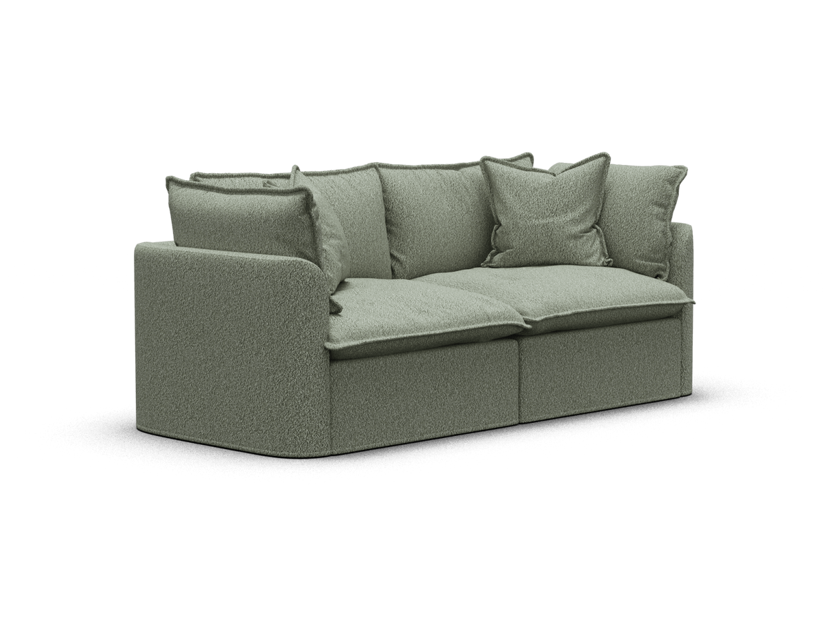 Tamarama Modular Sofa - 2 Sections / Extra Wide / Frosty Grass (Luxe)