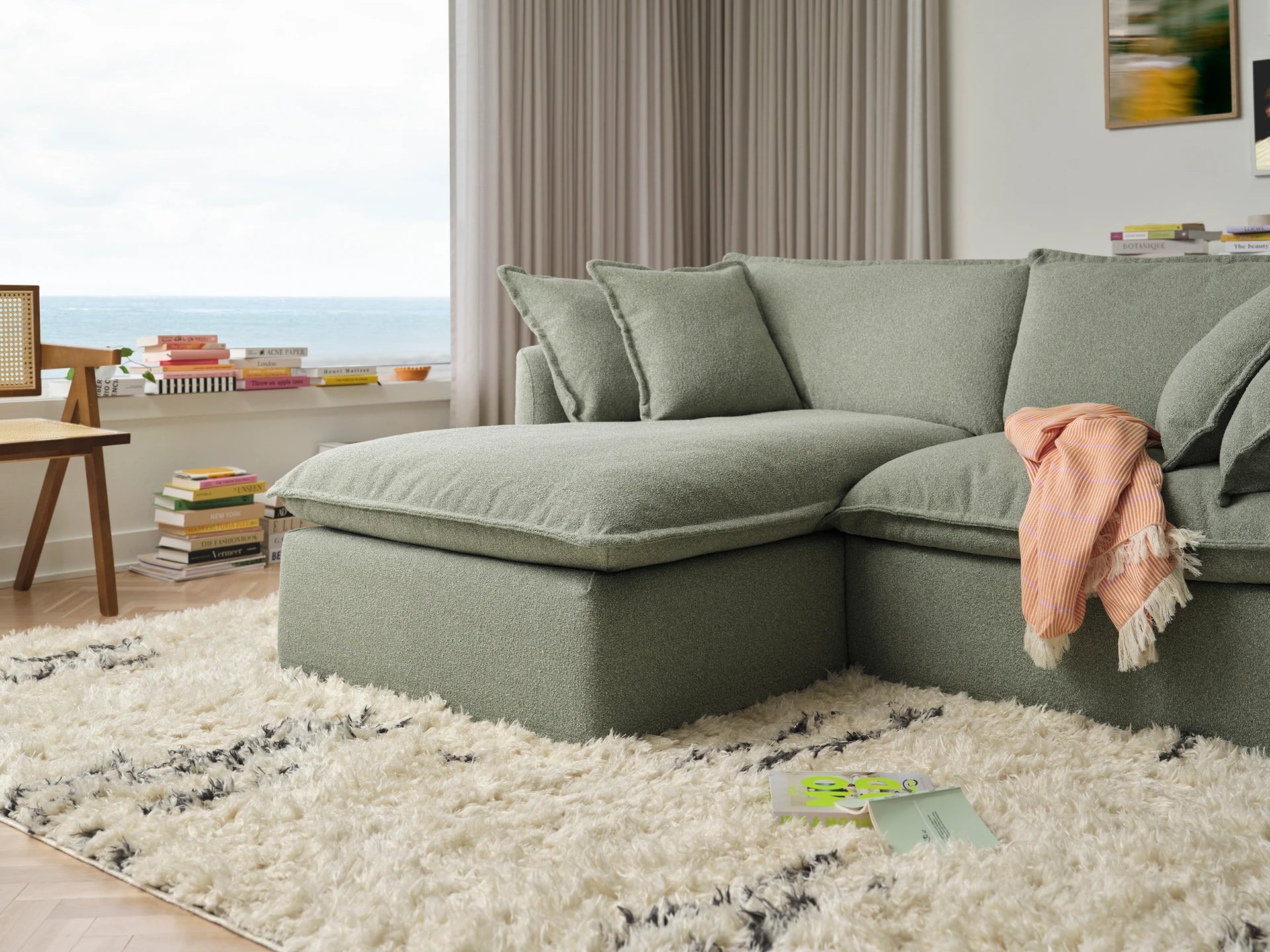 Tamarama Modular Sofa - Regular / 3 Sections / Frosty Grass (Luxe)