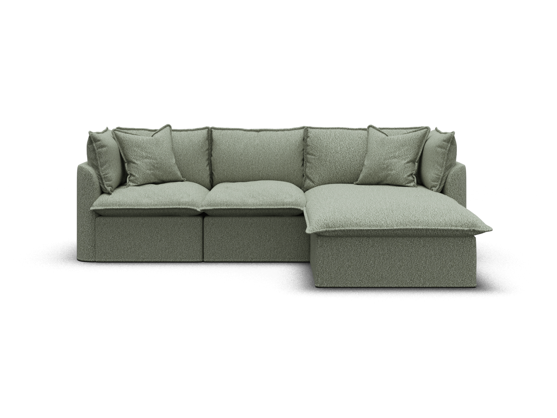 Tamarama Modular Sofa - Regular / 3 Sections / Frosty Grass (Luxe)