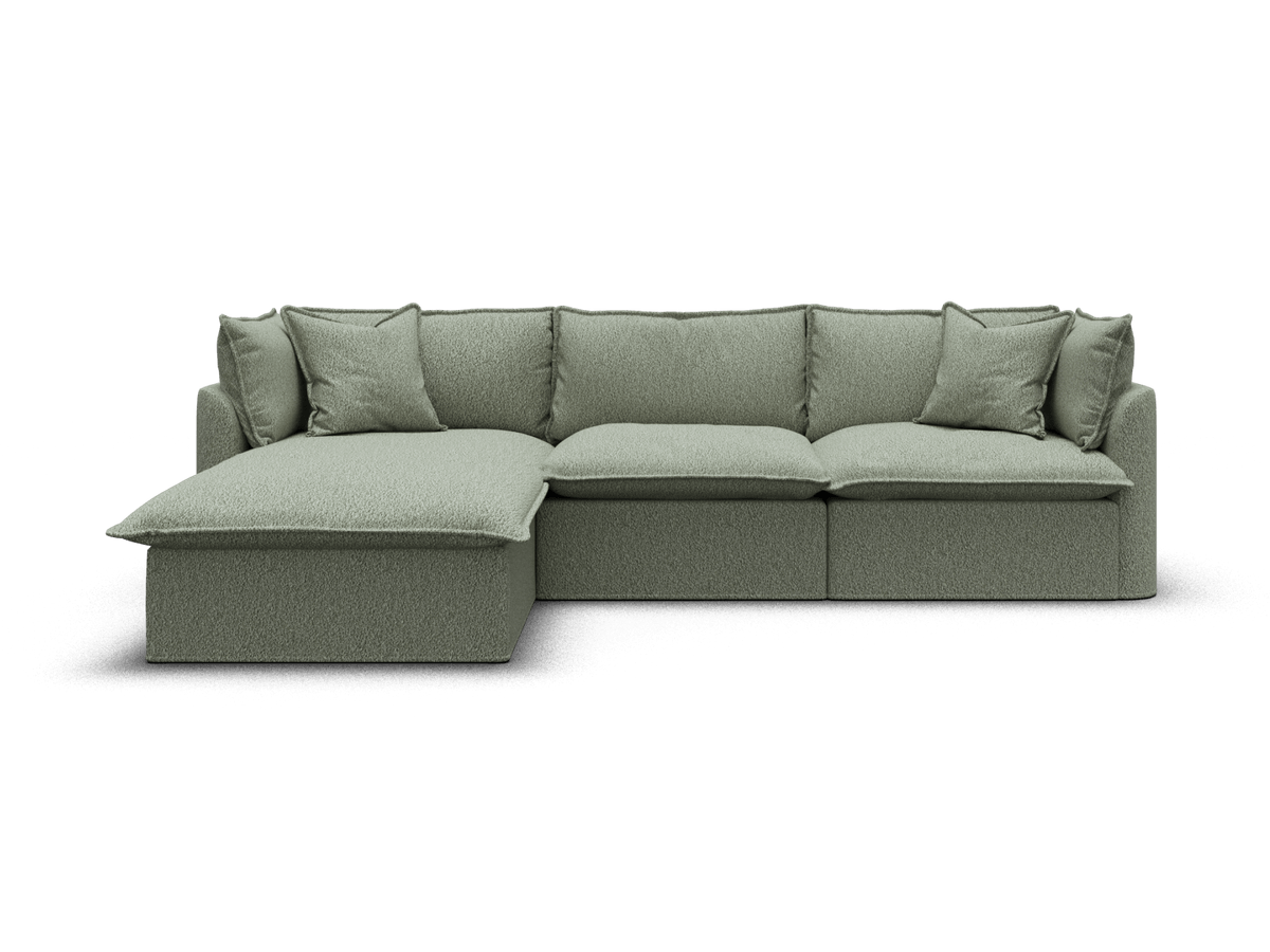 Tamarama Modular Sofa - 3 Sections / Extra Wide / Frosty Grass (Luxe)