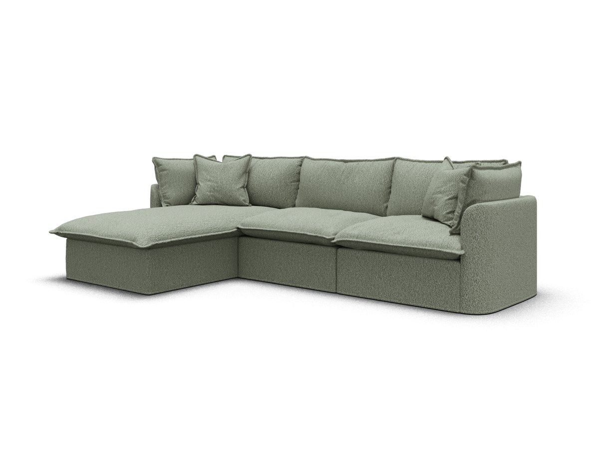 Tamarama Modular Sofa - 3 Sections / Extra Wide / Frosty Grass (Luxe)