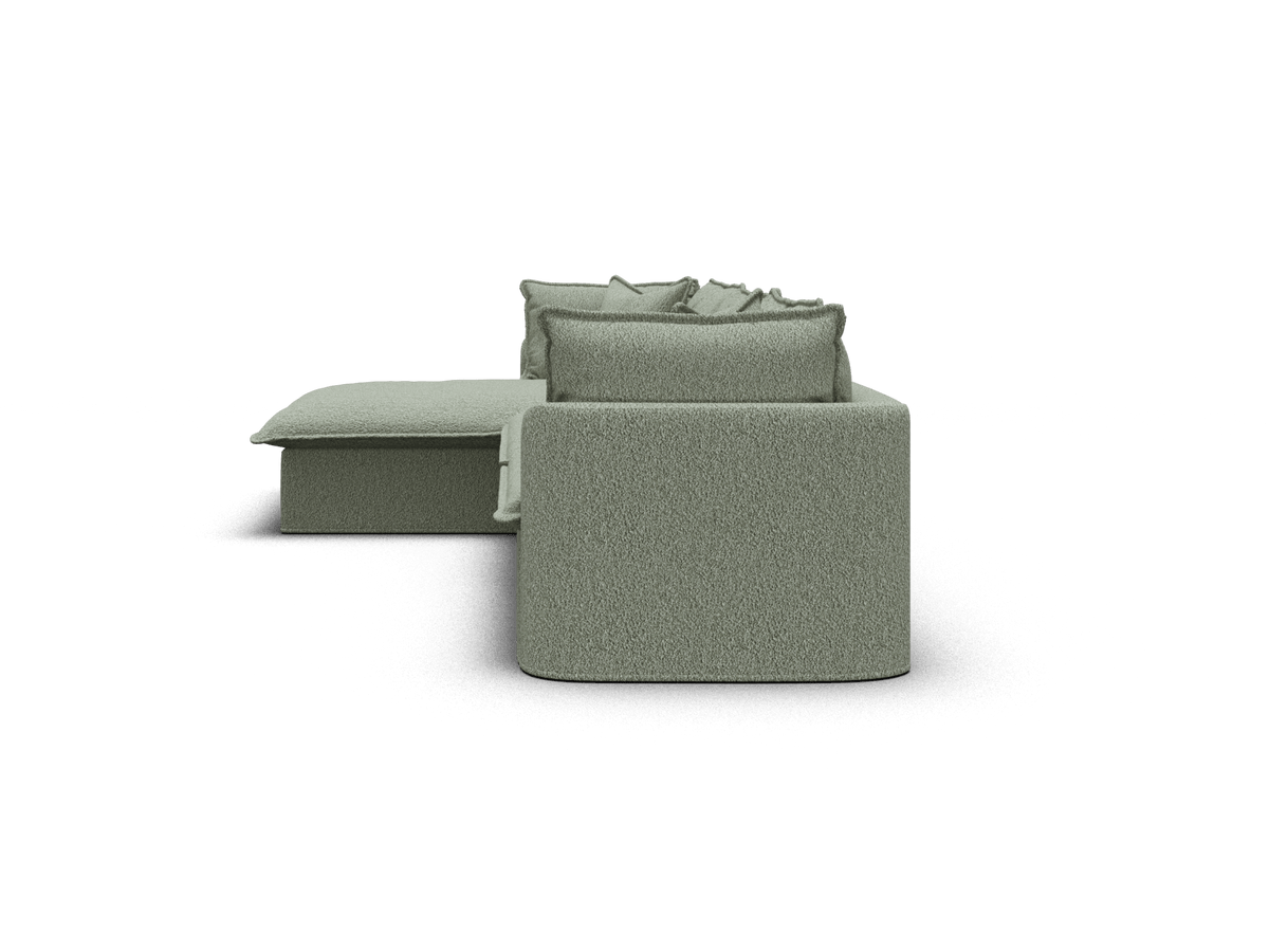 Tamarama Modular Sofa - 3 Sections / Extra Wide / Frosty Grass (Luxe)
